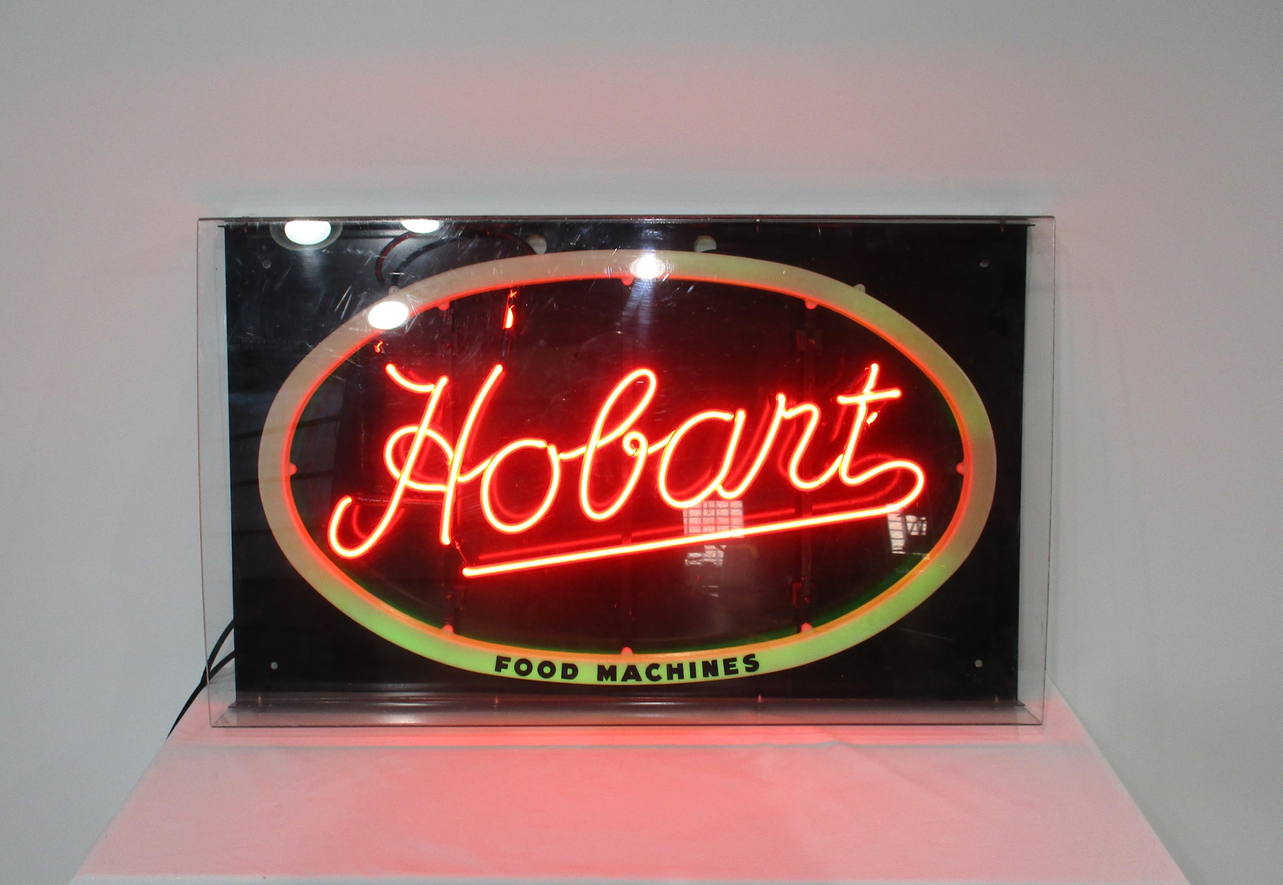 Cartel de neón de las máquinas de cocina Hobart Mid Century en venta 4