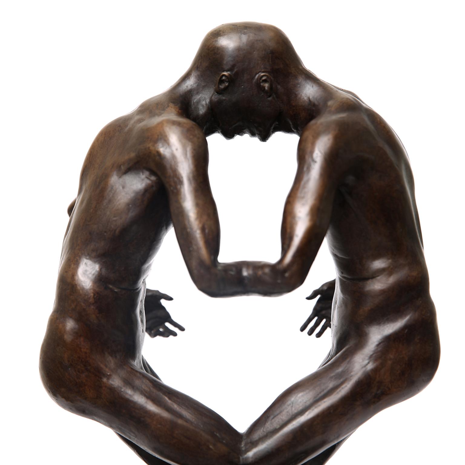 Mirror Male by Hobbes Vincent. Limited Edition Bronze Sculpture For Sale 8