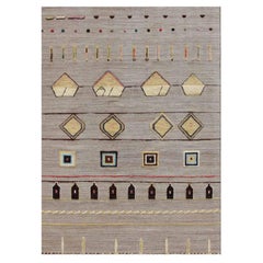 Hobbs Neutral Hand-Knotted Wool Rug