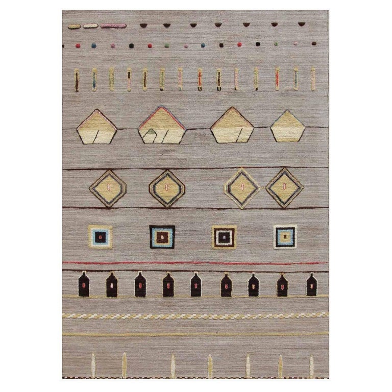 Hobbs Neutral HandKnotted Wool Rug For Sale at 1stDibs hand knotted