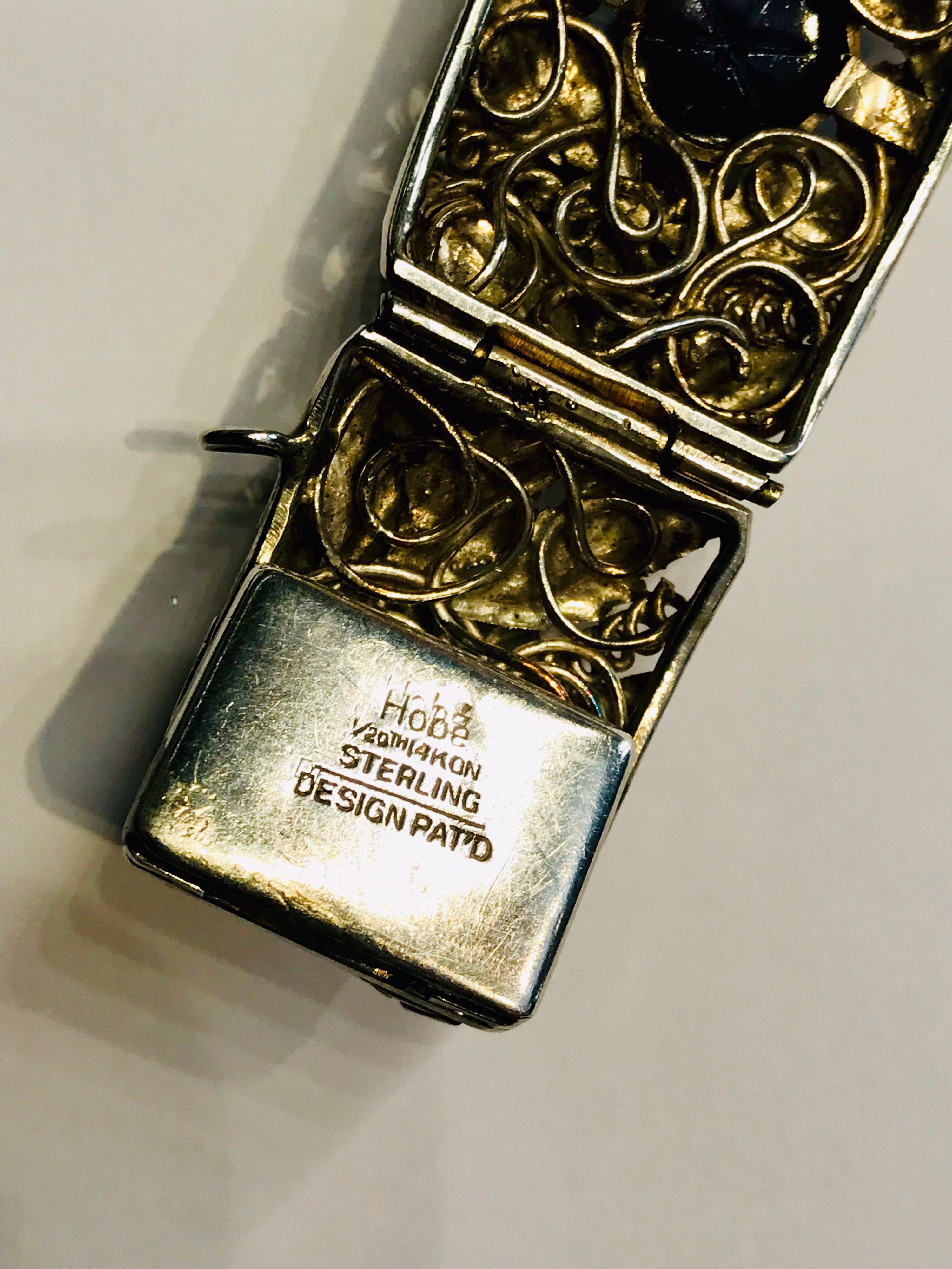 Hobe’ 1940s Sterling & Gold Bracelet 7