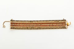 Hobe Crystal and Gilt Metal Bracelet