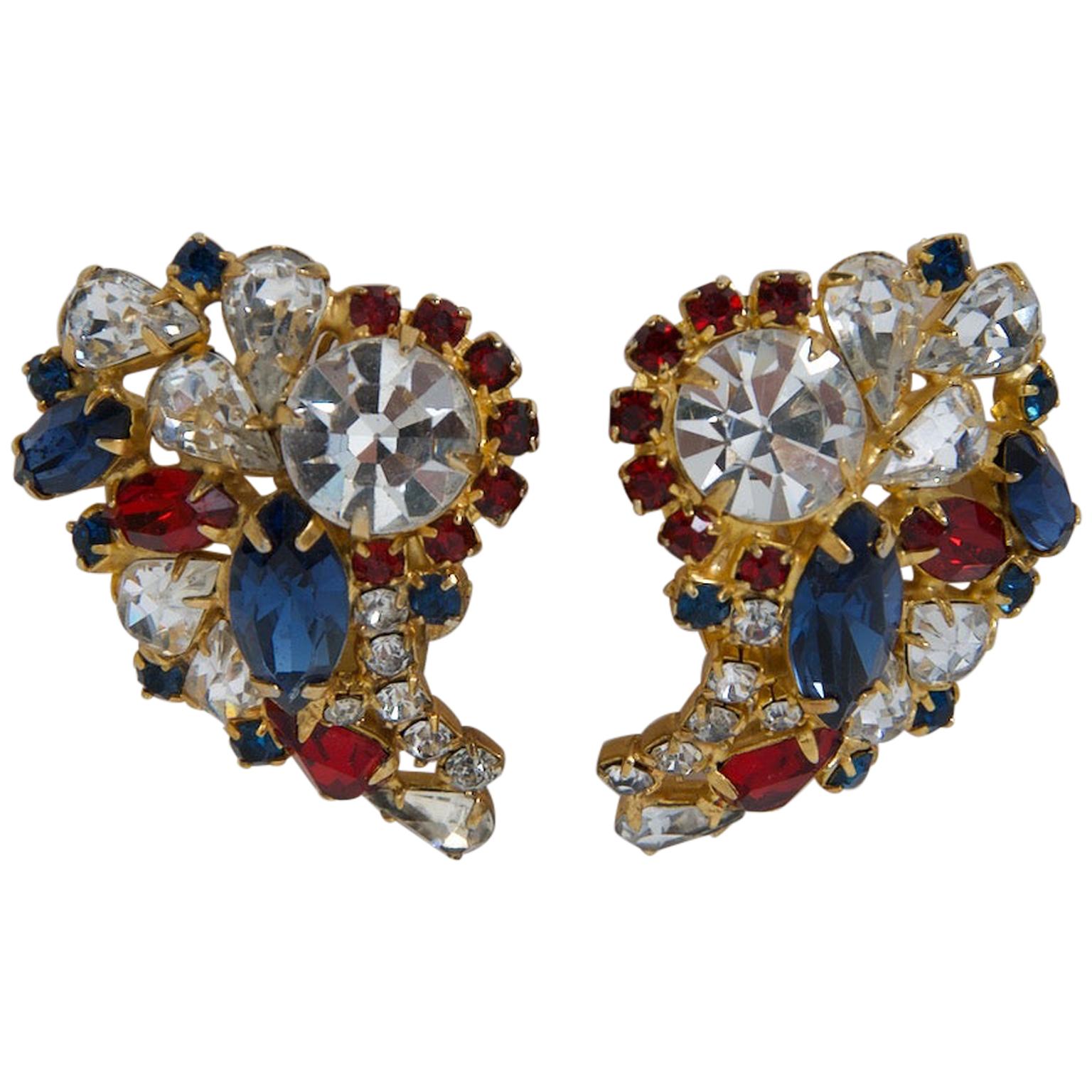 Hobé Rhinestone Earrings For Sale