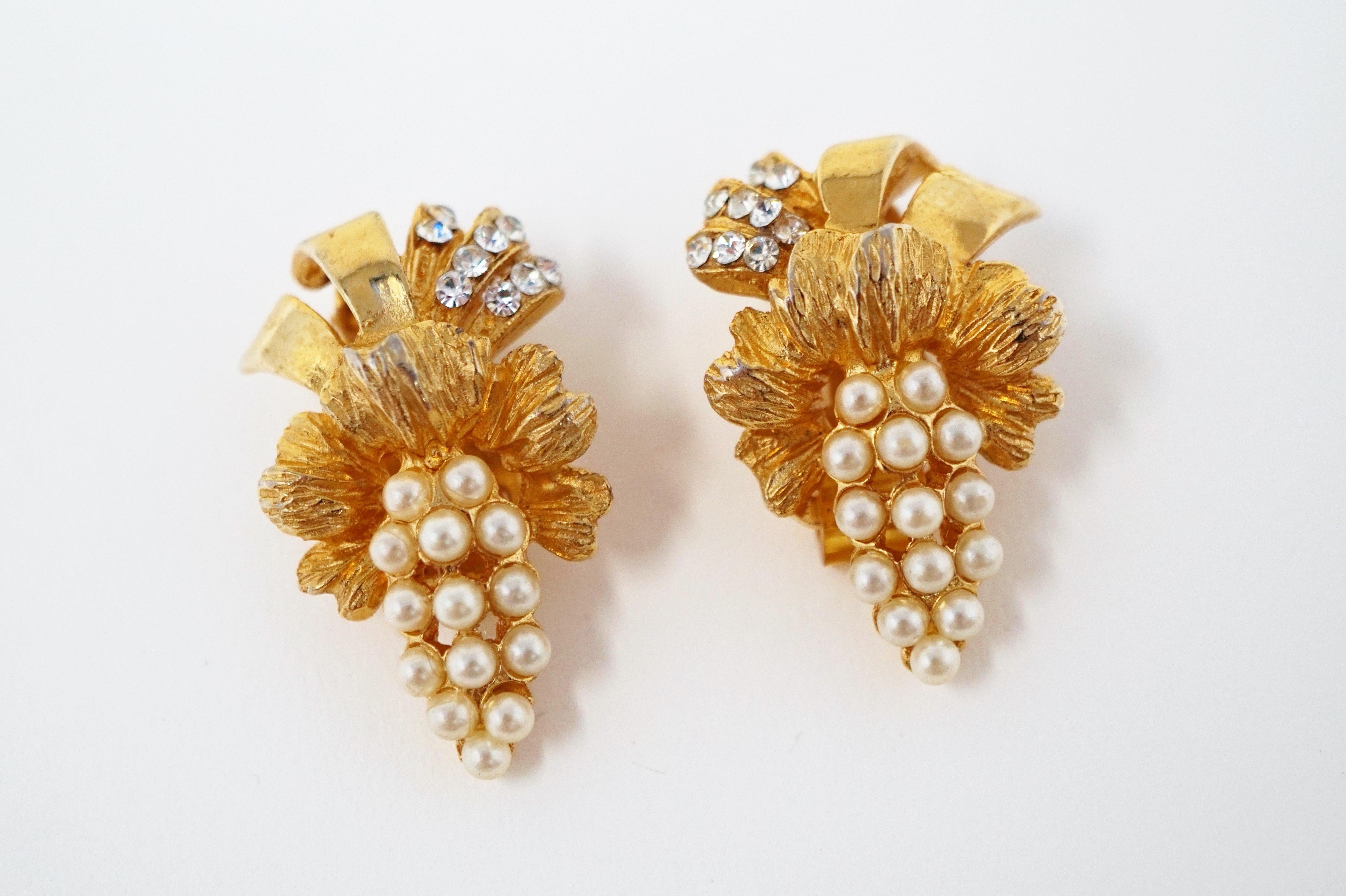 pearl statement earrings