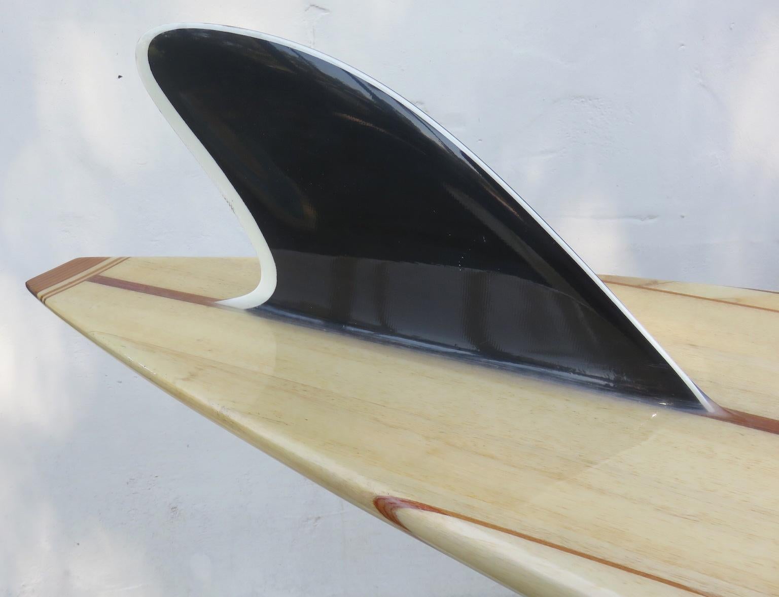 Mid-20th Century Hobie Jeff Hakman 1965 Duke Kahanamoku Wooden Surfboard by Dick Brewer