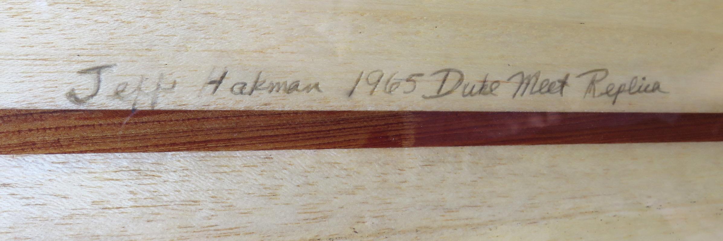 Hobie Jeff Hakman 1965 Duke Kahanamoku Wooden Surfboard by Dick Brewer 1