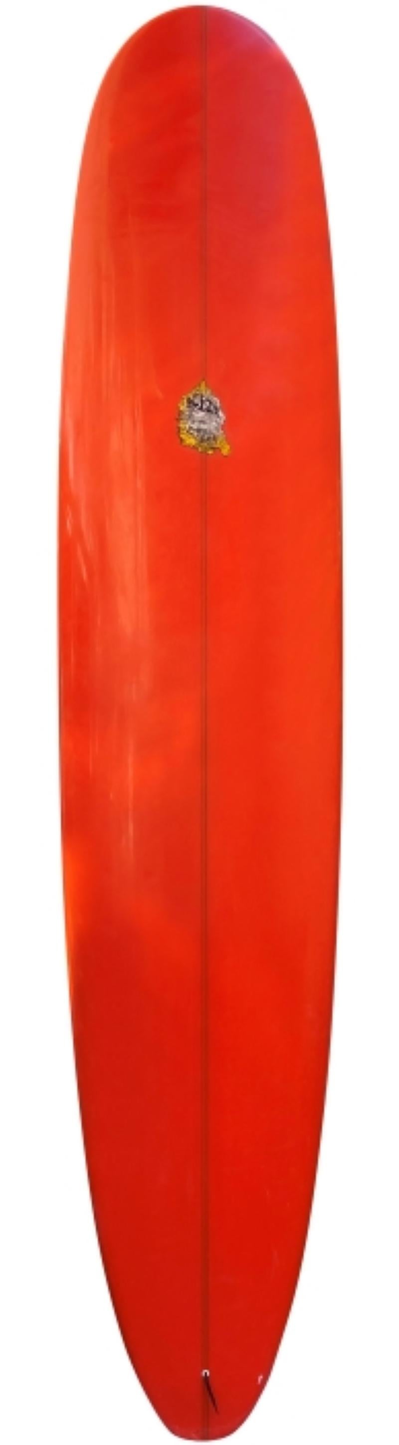 Hobie Longboard, geformt von dem verstorbenen Terry Martin (1937-2012). Mit mythischem Artwork von Tyler Warren, inspiriert von der Szene 