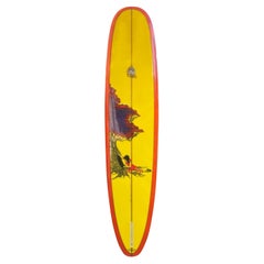 Used Hobie Surfboards Longboard Tyler Warren Artwork Shaped by the Late Terry Martin