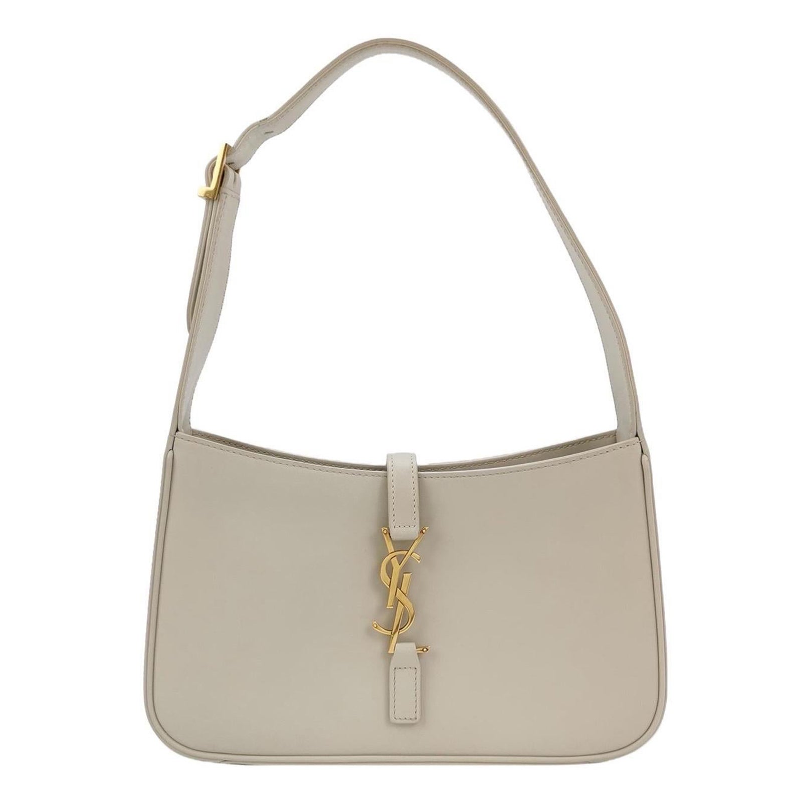 Borsa Hobo di Yves Saint Laurent Le 5 à 7 Cream White Leather Dimensioni standard