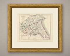 Hobson Fox Hunting Map of Yorkshire East Riding, Holderness Hunt, circa 1870
