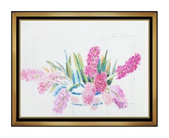 Hobson Pittman Original Pastel Painting Authentic Hand Signed Floral Still Life