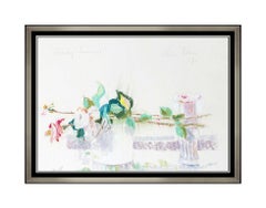 HOBSON PITTMAN Original Pastel Painting Signed Floral Still Life Framed Art oil