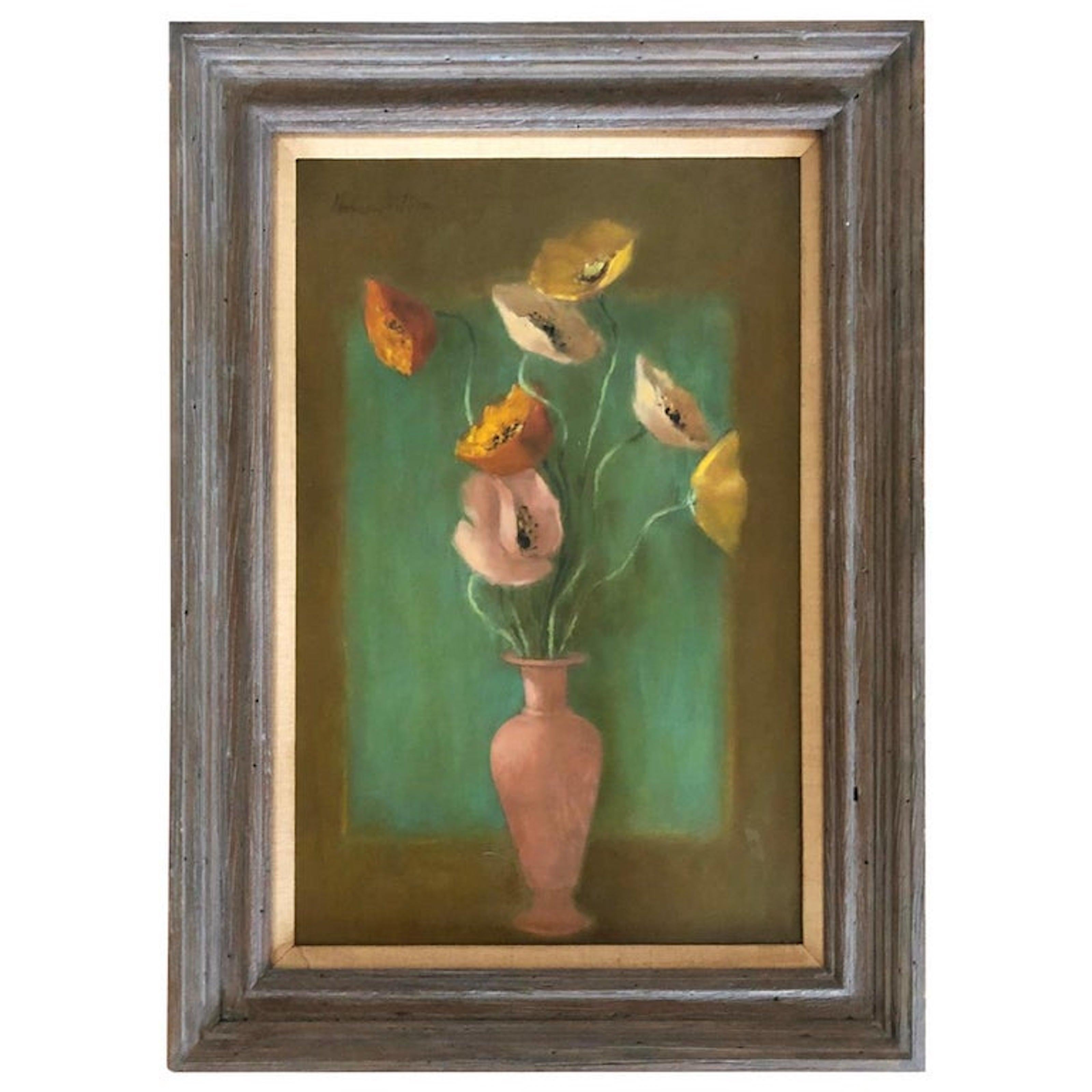 Hobson Pittman Still-Life Painting – Vase mit Blumenmotiv