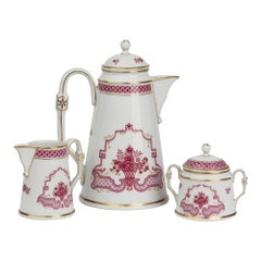 Höchst Classic Porcelain Set da caffè con design rosa 20° secolo