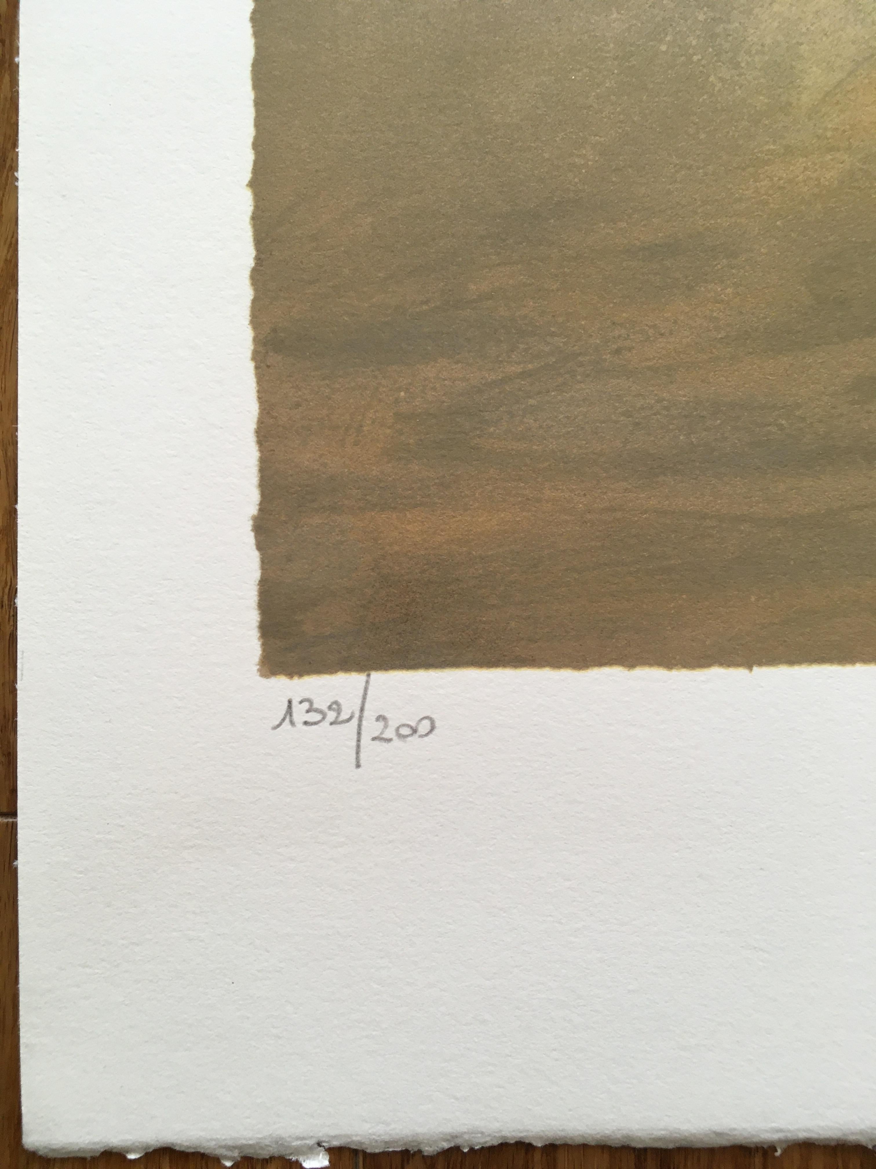 Les Convoyeurs de la Dot, Lithograph, Limited Edition Numbered and Signed For Sale 1