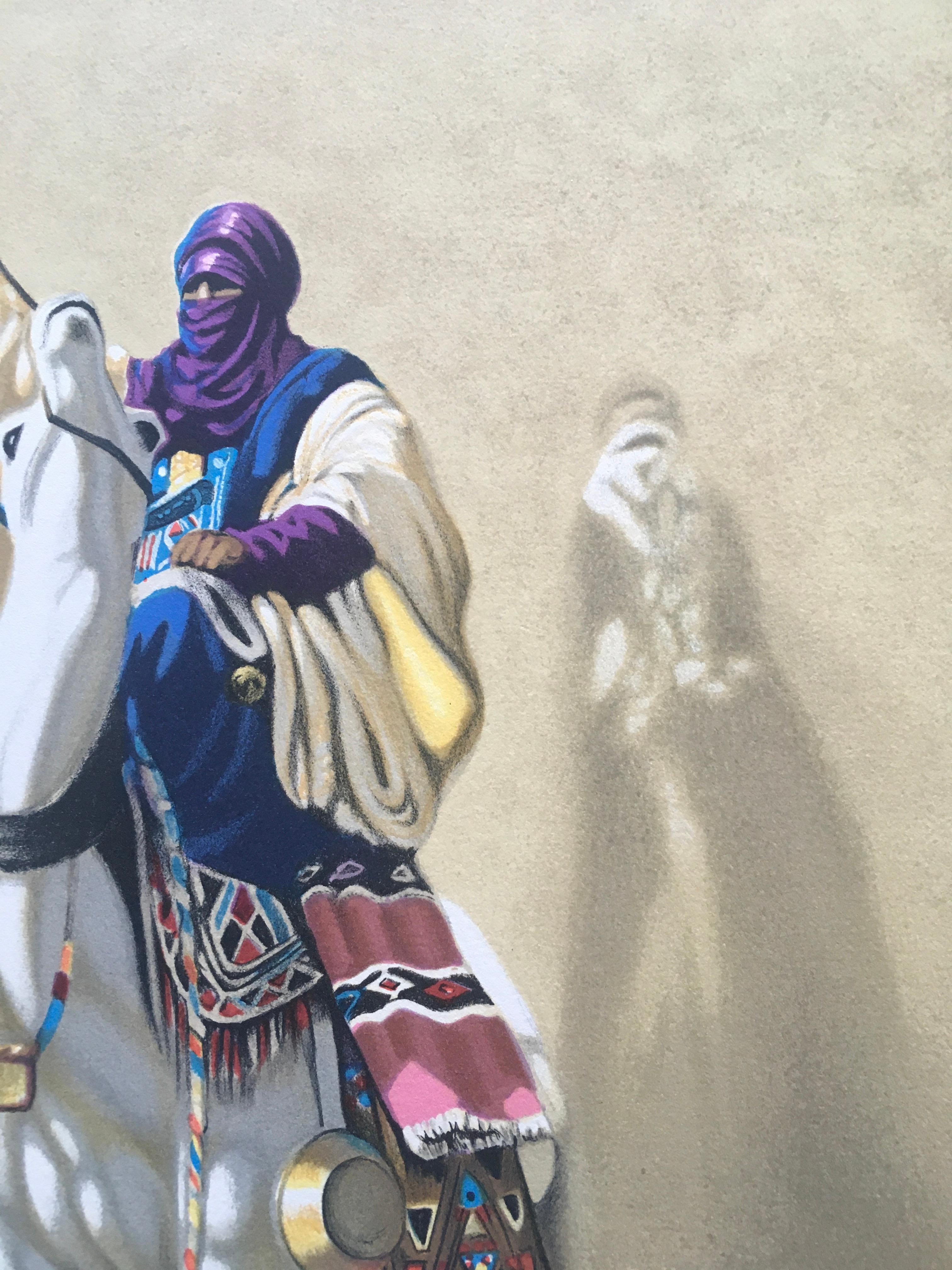 Offrandes, Lithograph, Limited Edition Numbered and Signed by the Artist - Other Art Style Print by Hocine Ziani