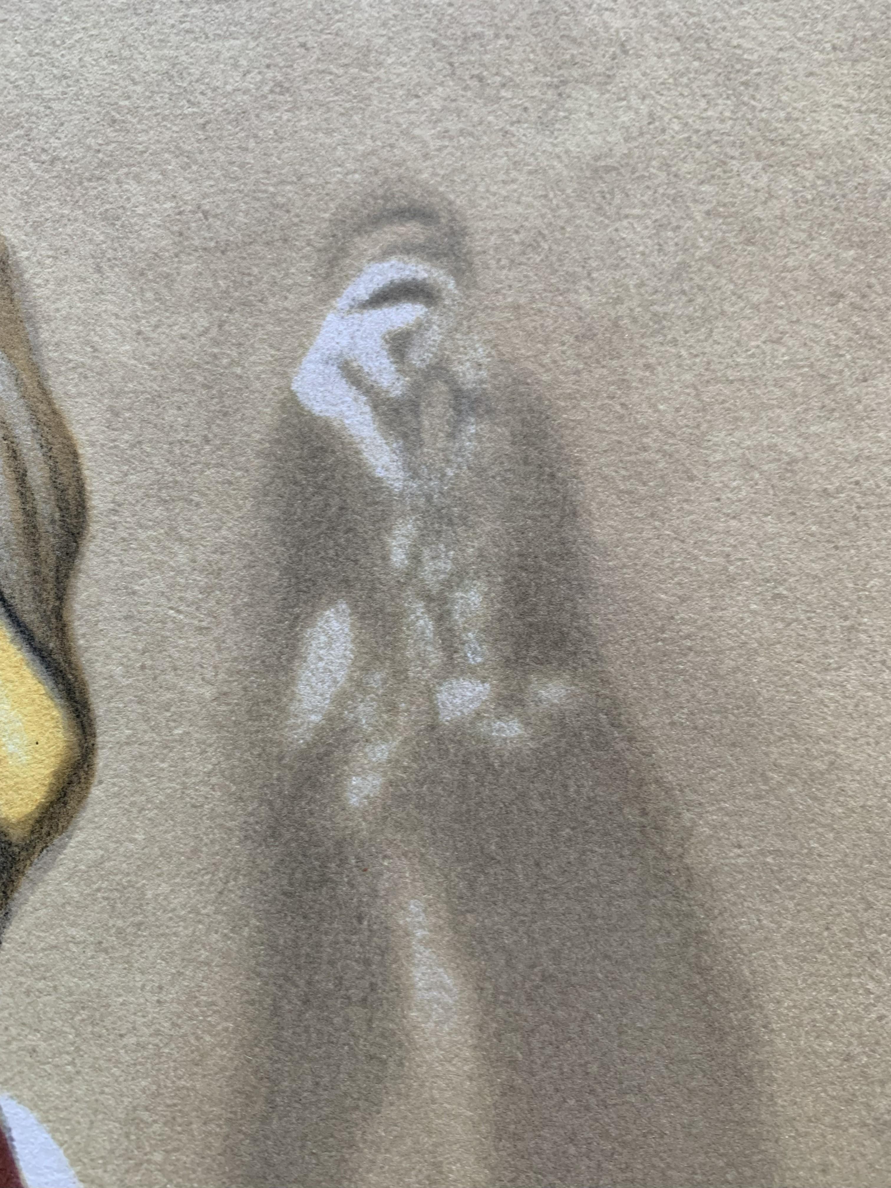 Offrandes, Lithograph, Limited Edition Numbered and Signed by the Artist - Gray Figurative Print by Hocine Ziani