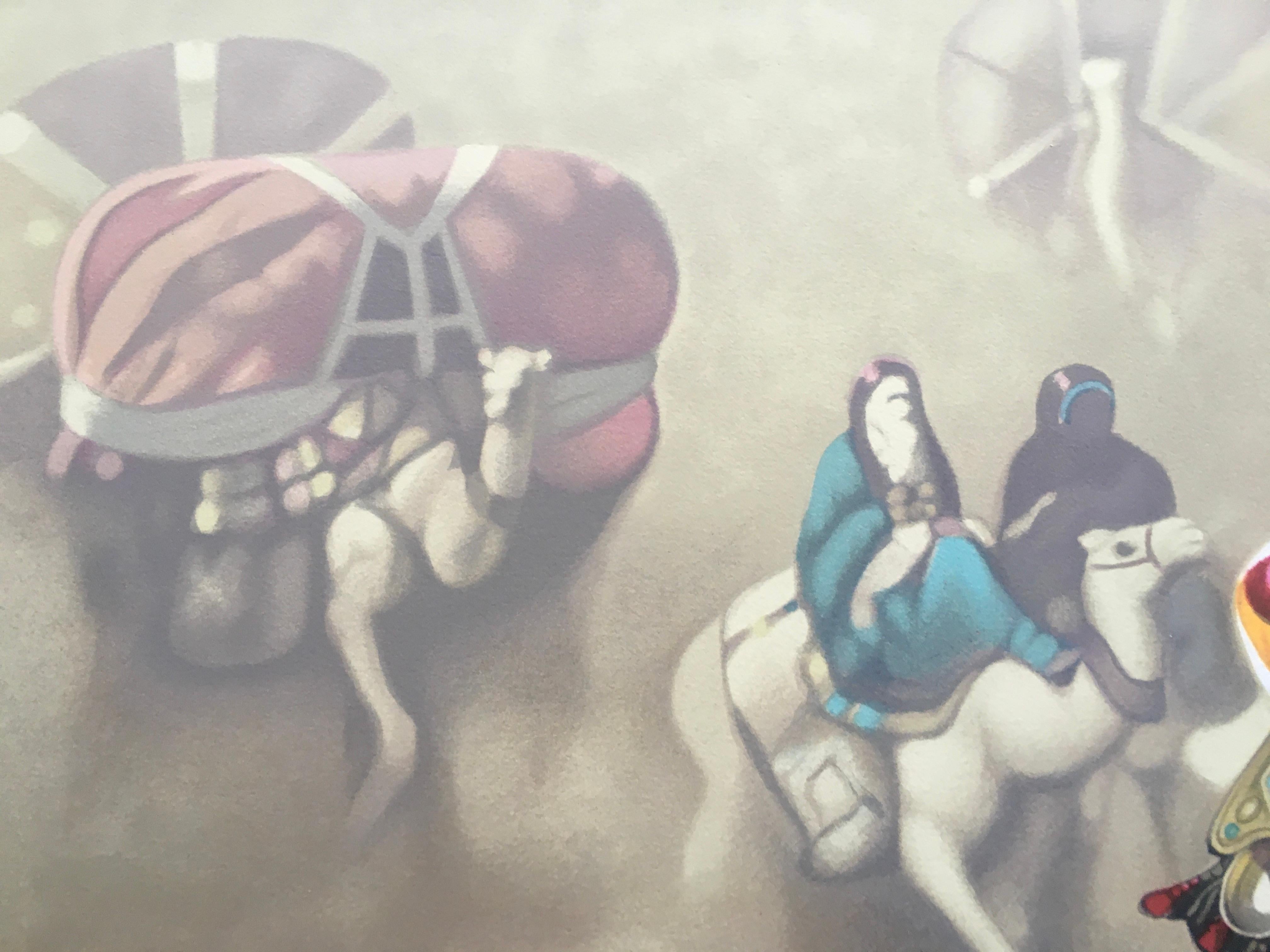 UN THÉ ET DES NOUVELLES RENCONTRES, Lithograph, Limited Edition Numbered, Signed 1