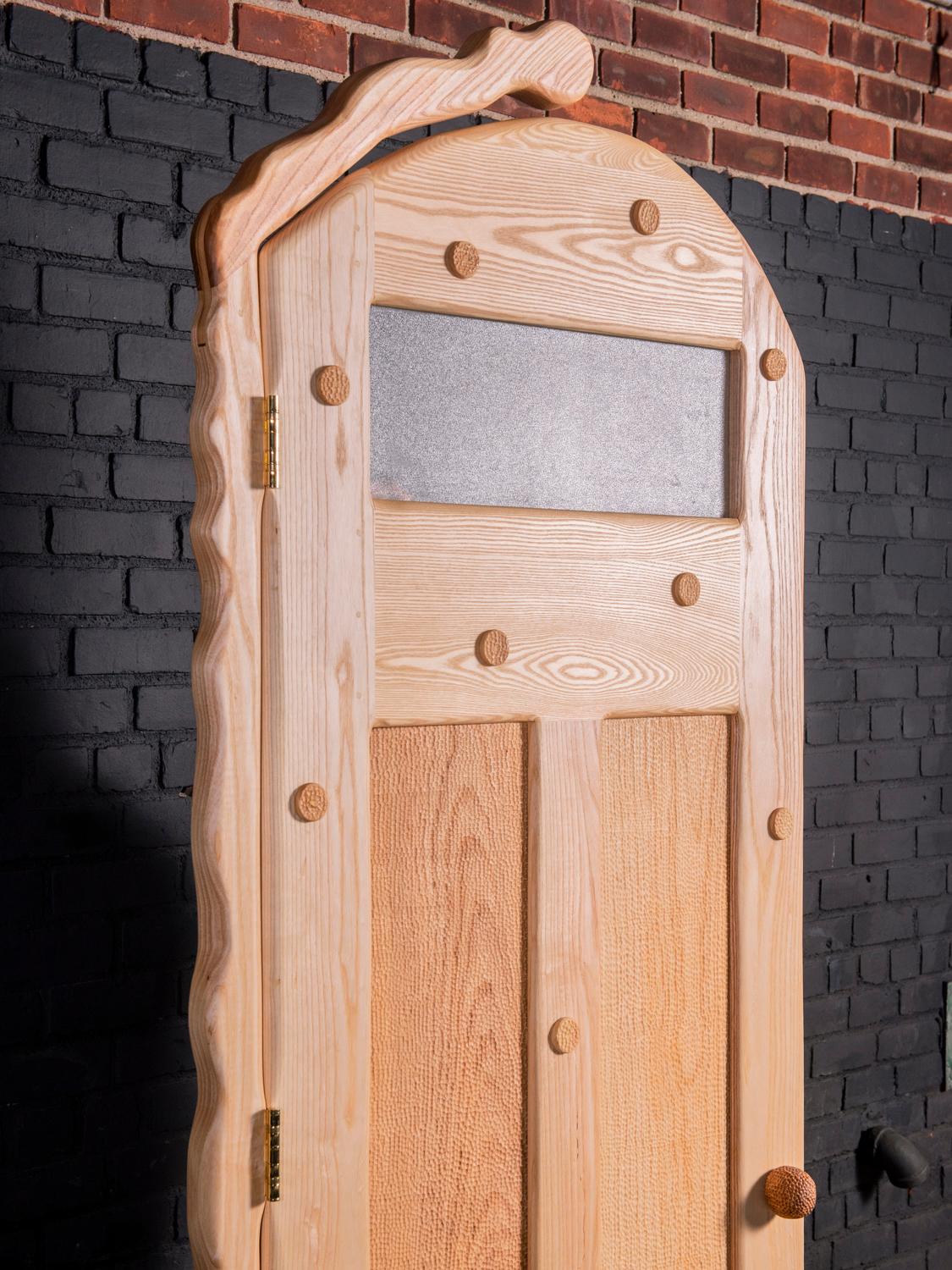 Hockey door by Luke Malaney
Dimensions: custom made
Materials: Ash
Natural oil/wax finish

Luke Malaney designs and creates one of a kind pieces of furniture that are made to last. Using old world joinery, elegant design, and some funk, his