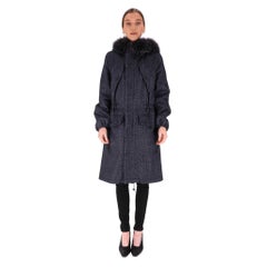 Hockley Saga Furs Tweed Coat With Fox & Rabbit Fur Trim