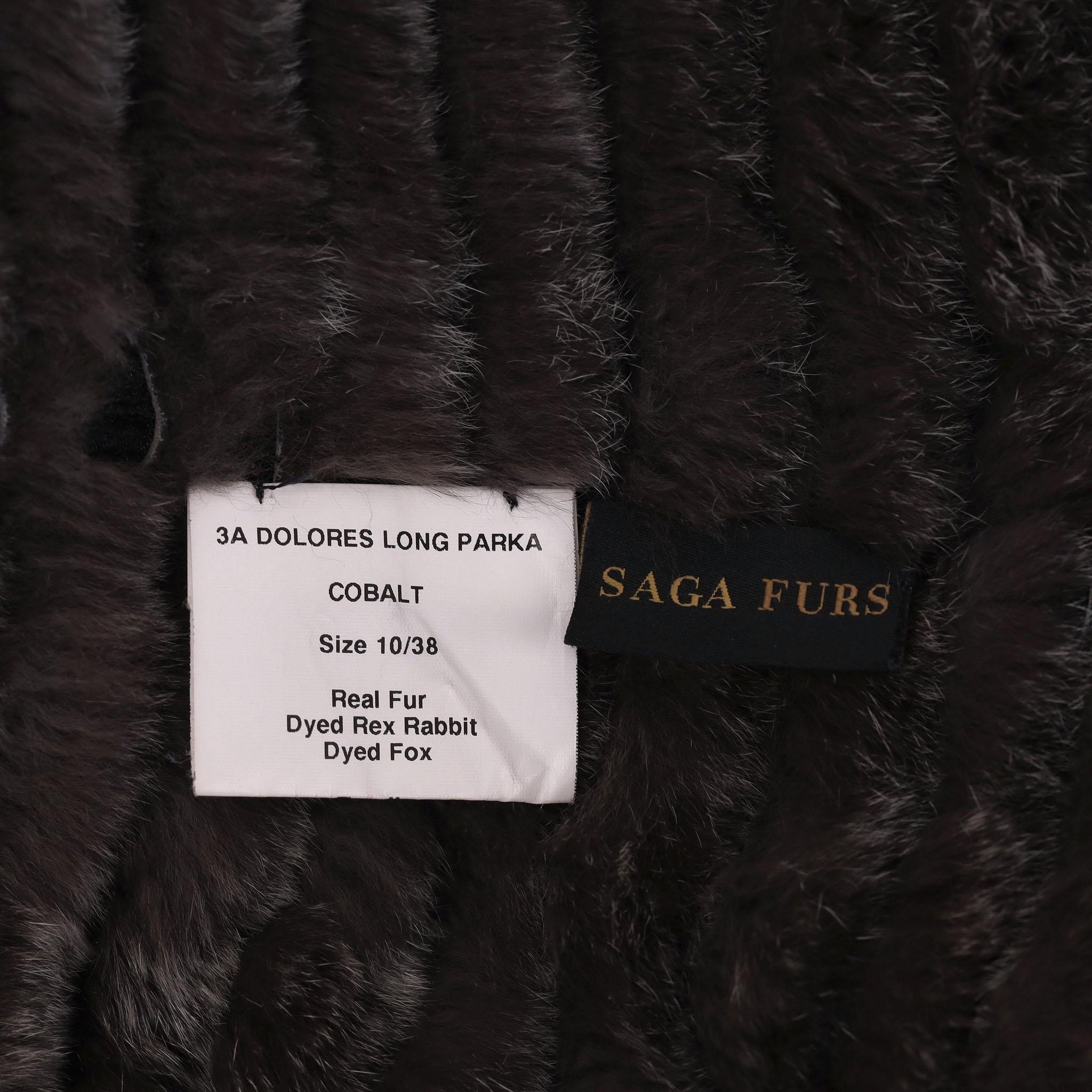 Hockley Saga Furs Cappotto in tweed con bordo in pelliccia di volpe e coniglio in vendita 1