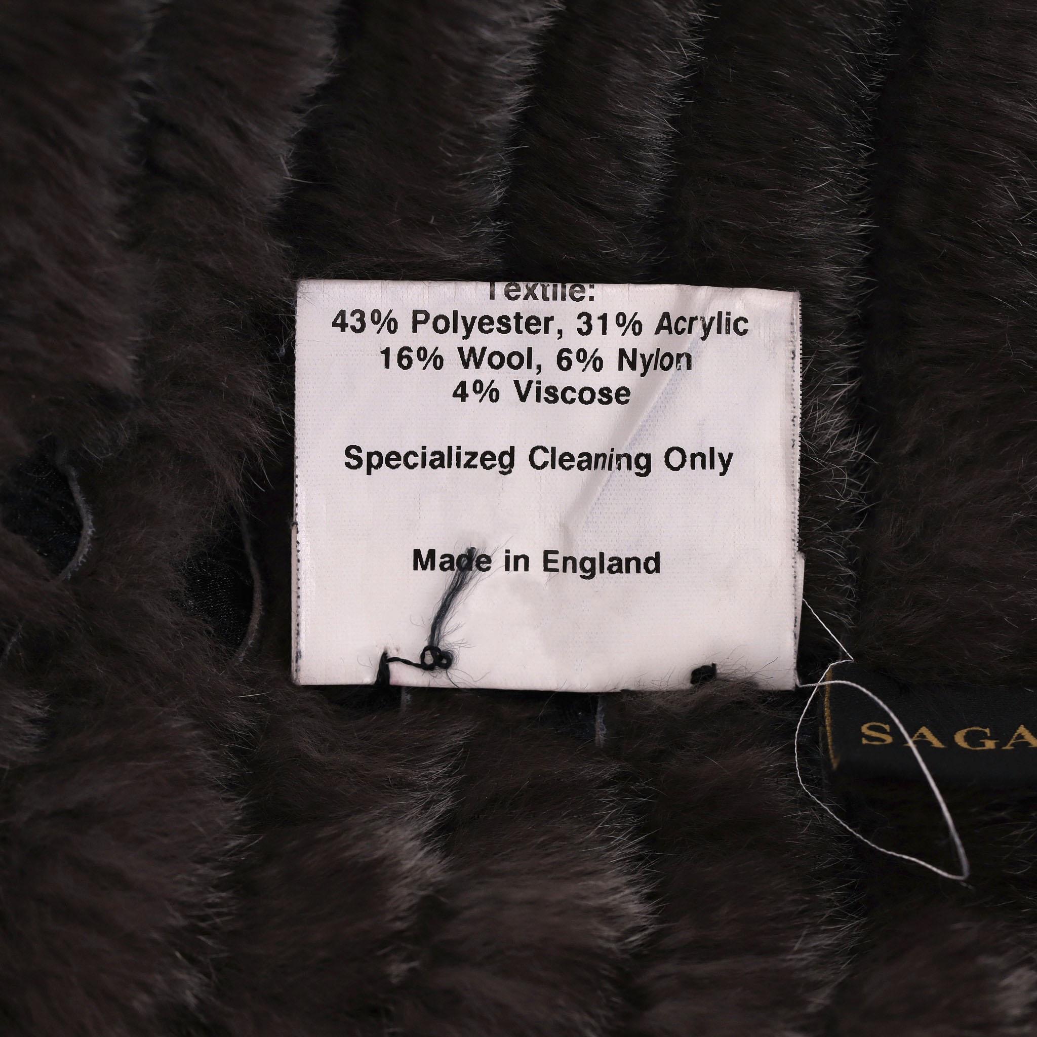 Hockley Saga Furs Cappotto in tweed con bordo in pelliccia di volpe e coniglio in vendita 2