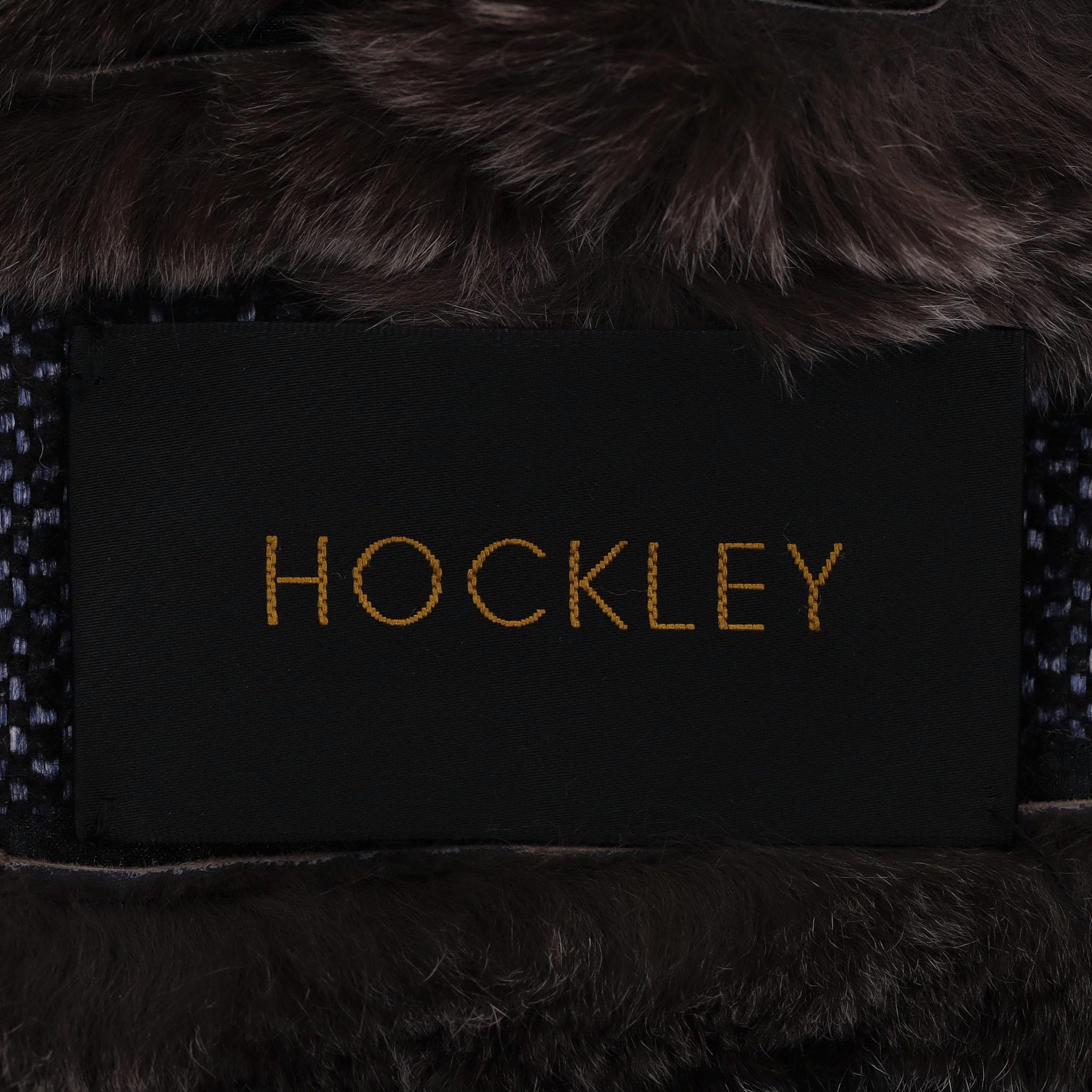 Hockley Saga Furs Cappotto in tweed con bordo in pelliccia di volpe e coniglio in vendita 3