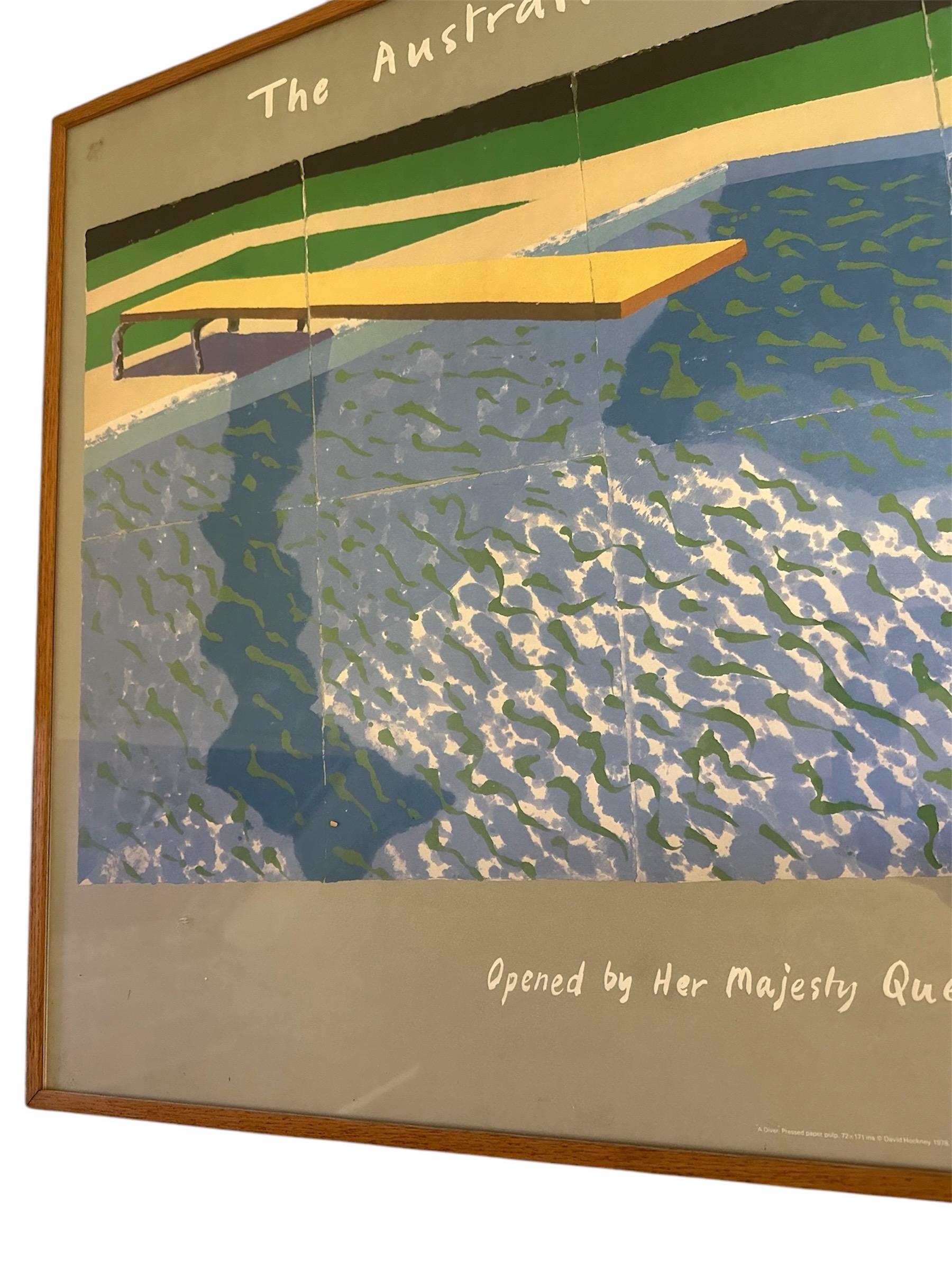 David Hockney, Un buceador de piscinas de papel Litografía en Bueno estado para la venta en Philadelphia, PA
