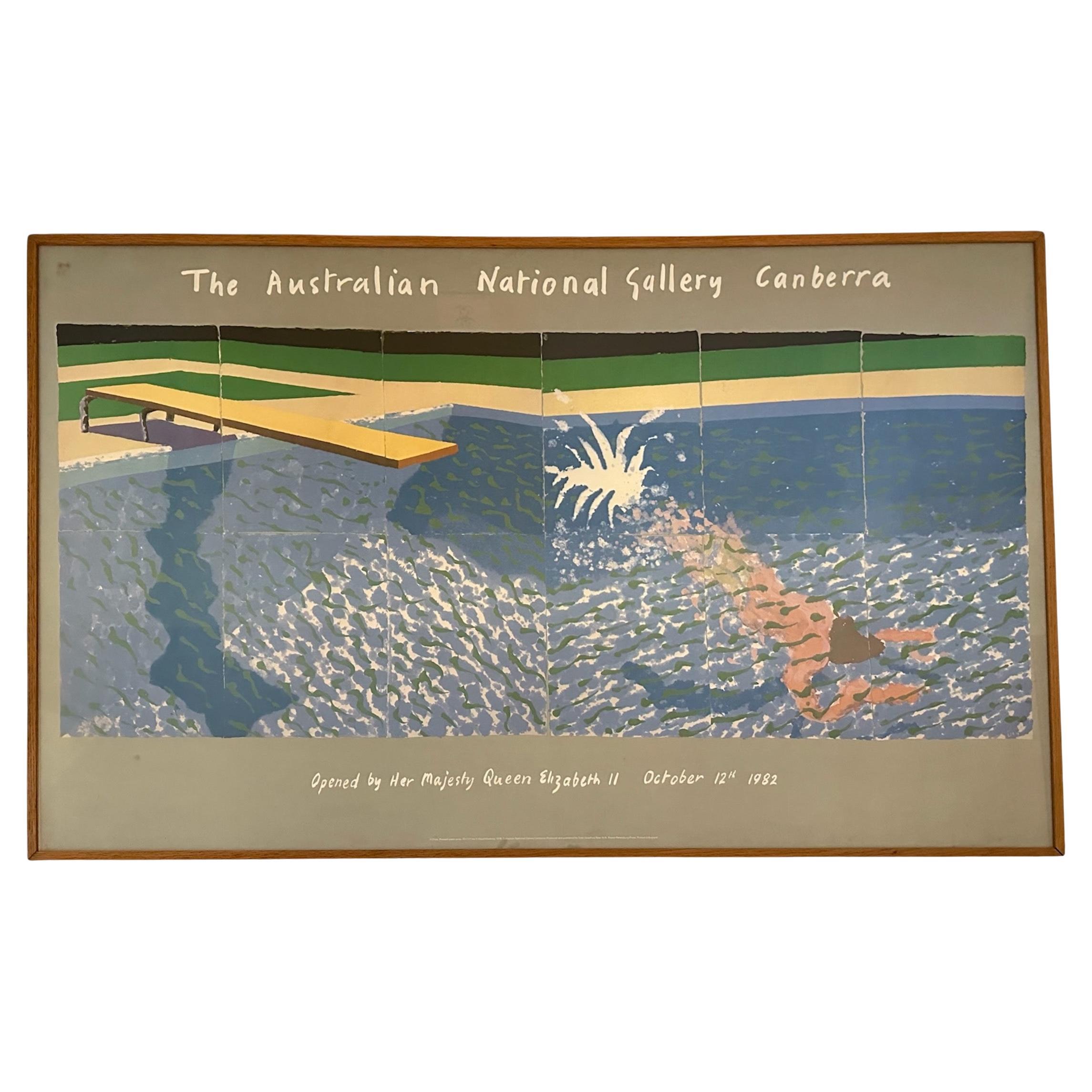 David Hockney, Un buceador de piscinas de papel Litografía en venta