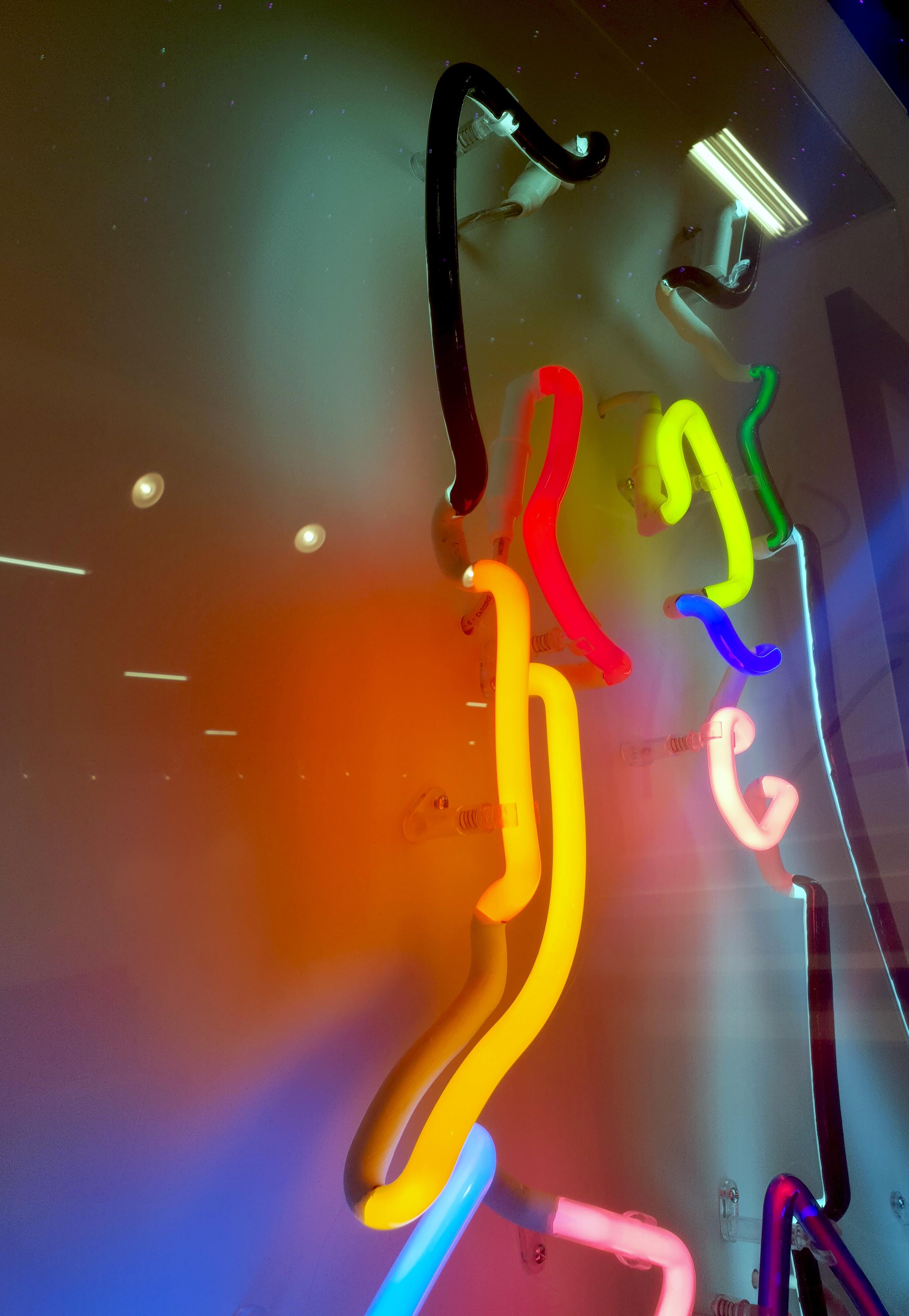 Neon After Modigliani - Abstract colorful Neon artwork by Hock Tee Tan 8