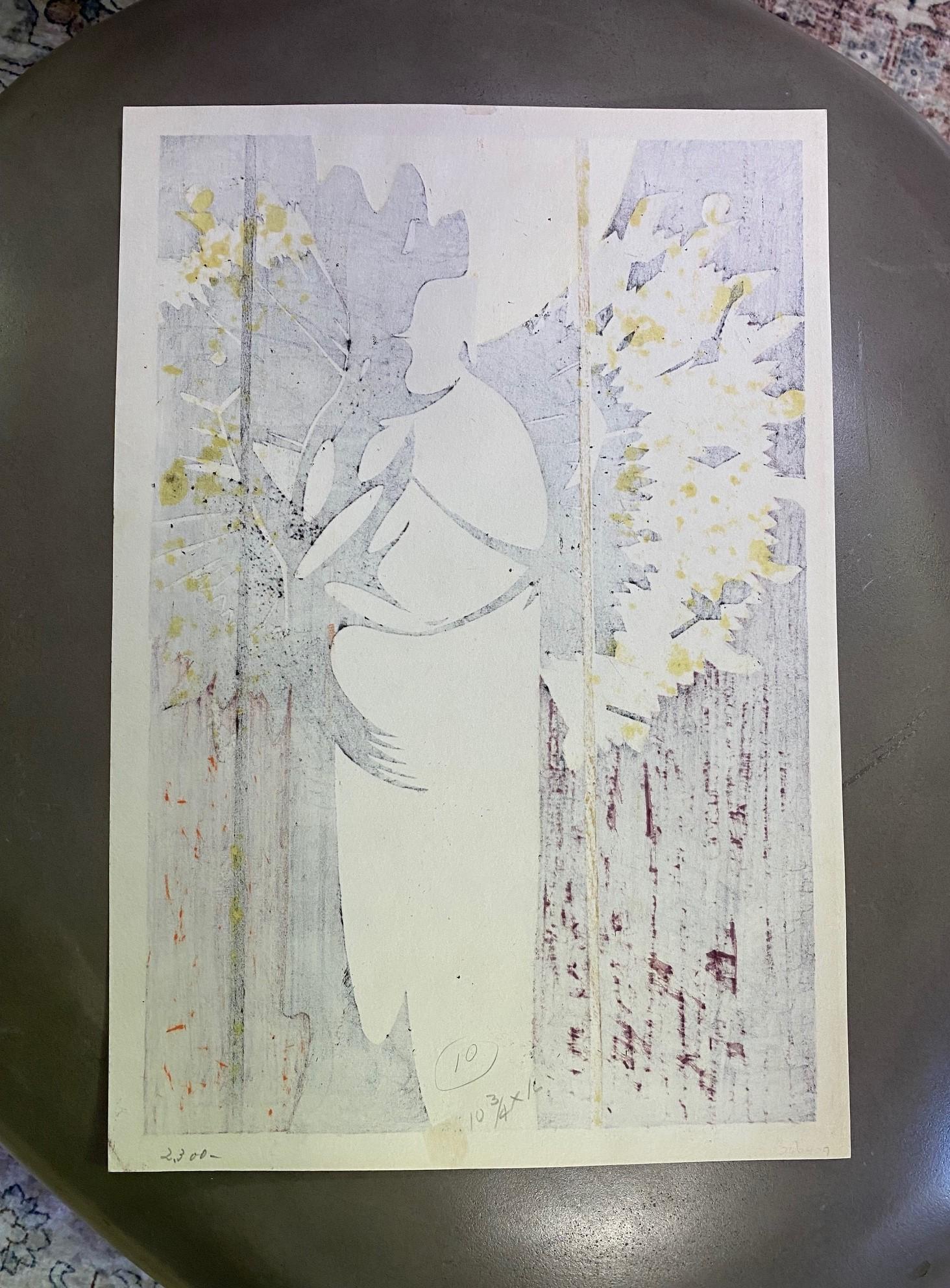 Hodaka Yoshida Signed Japanese Buddha Woodblock Print ‘Thousand Hands Kannon” 2