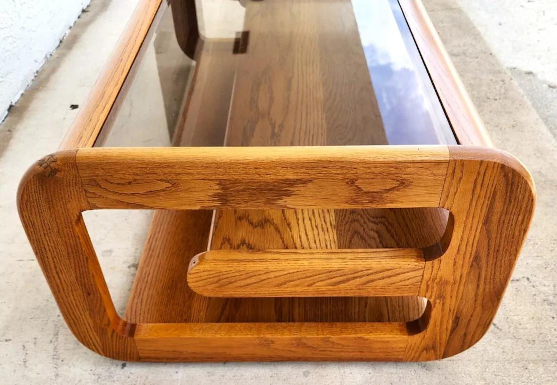 Hodges Mersman Oak Coffee Table MCM 1970s 1