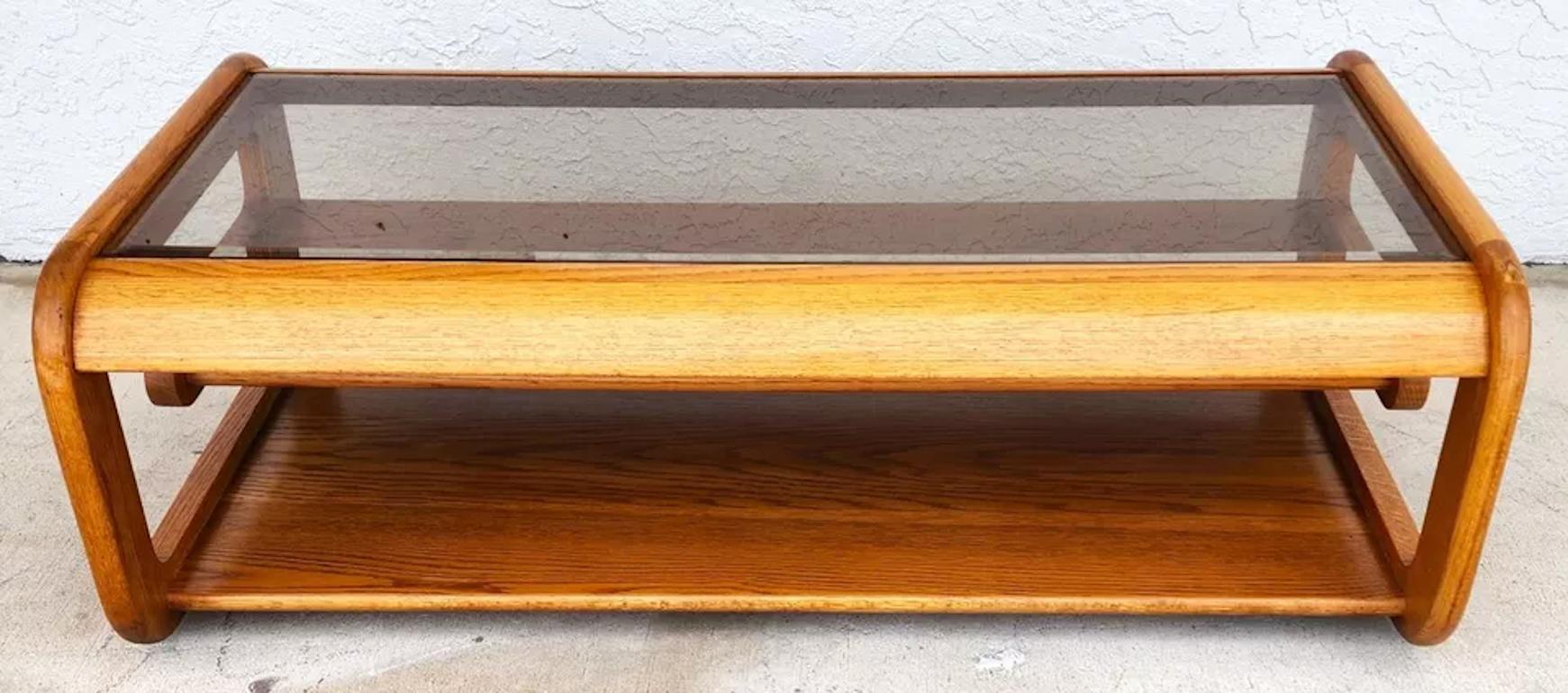 Hodges Mersman Oak Coffee Table MCM 1970s 2