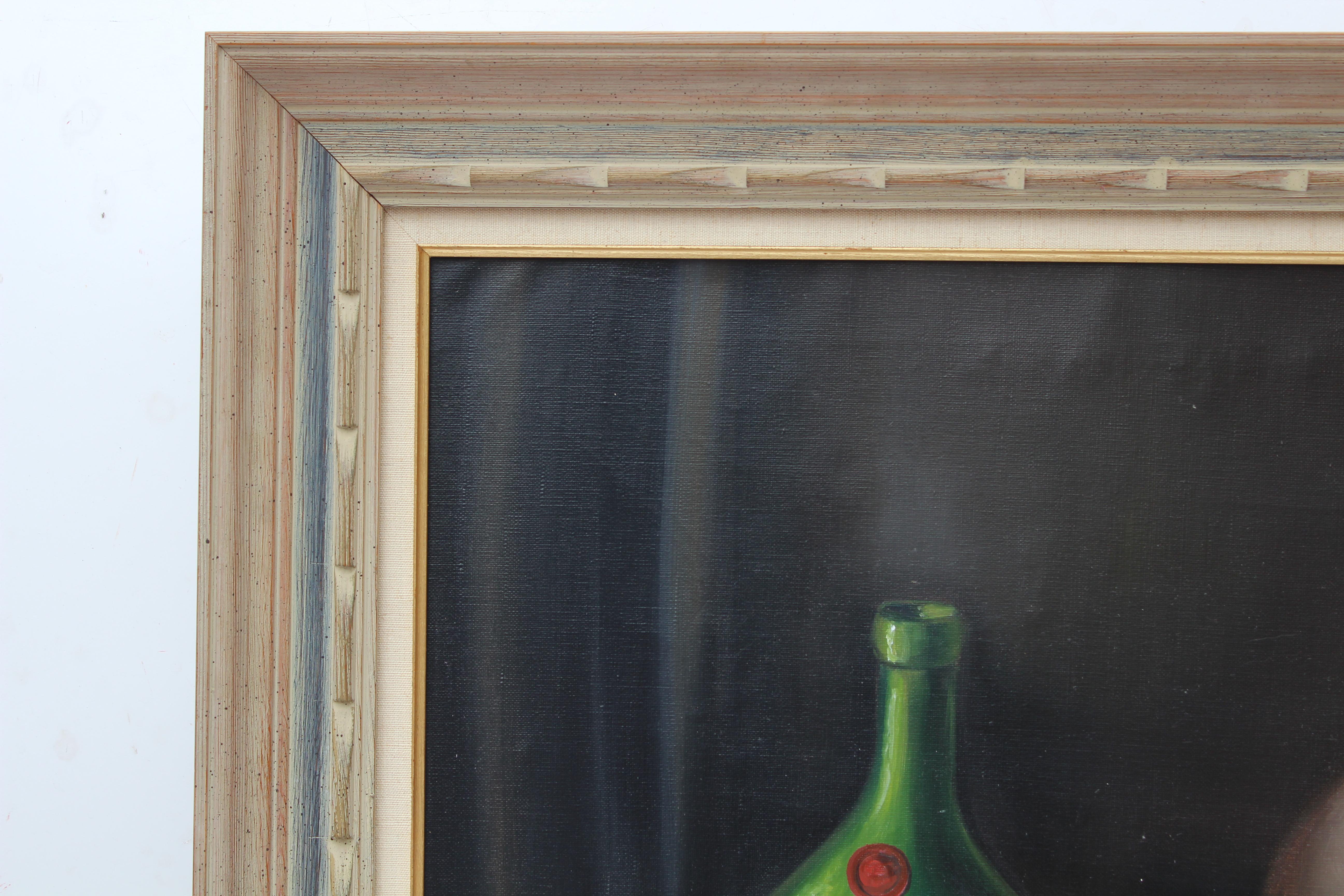 Peinture à l'huile vintage sur toile, Nature morte, fruits, encadrée, signée Hofer en vente 2