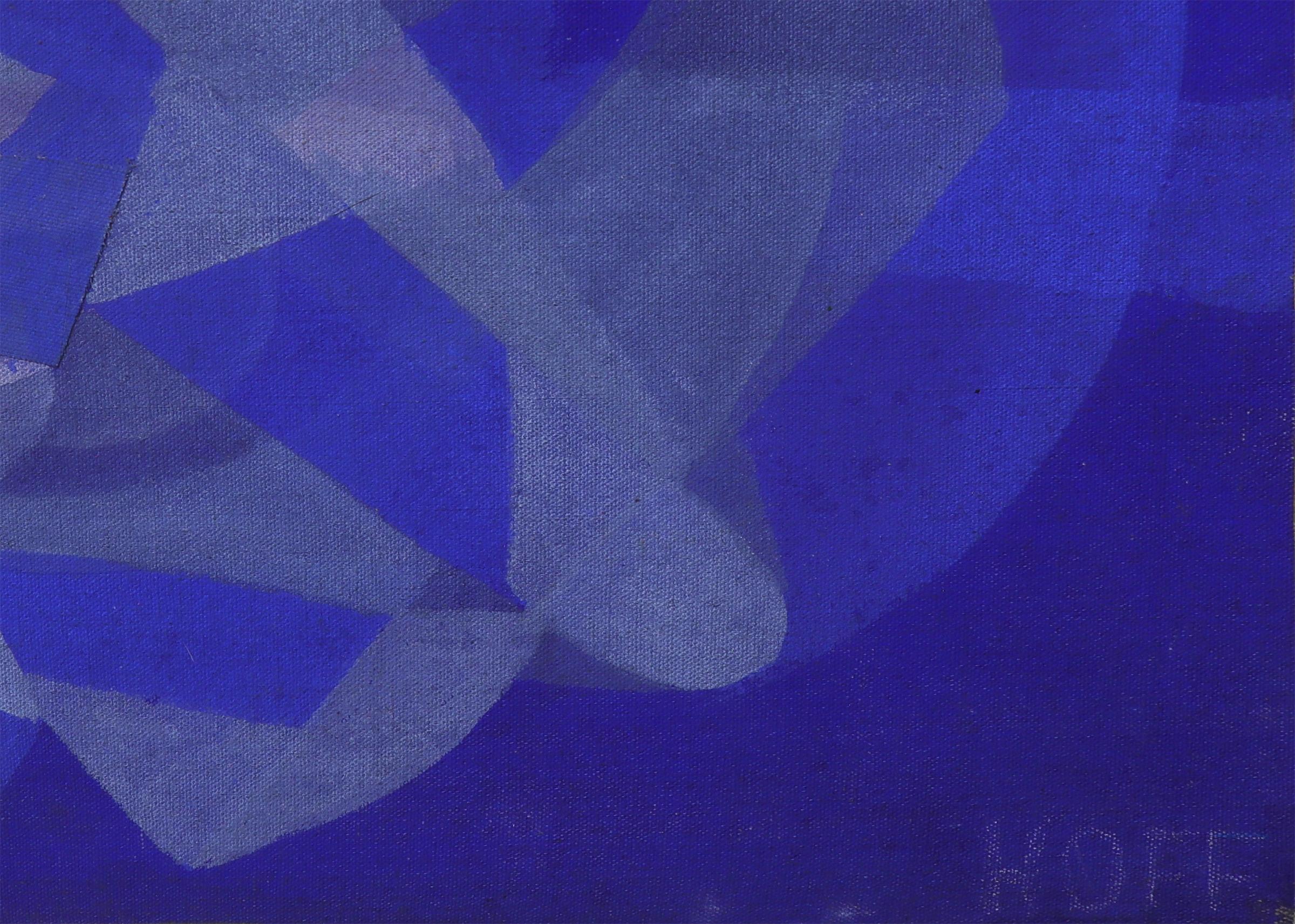 Peinture abstraite originale signée de l'artiste Margo Hoff (1910-2008) intitulée 