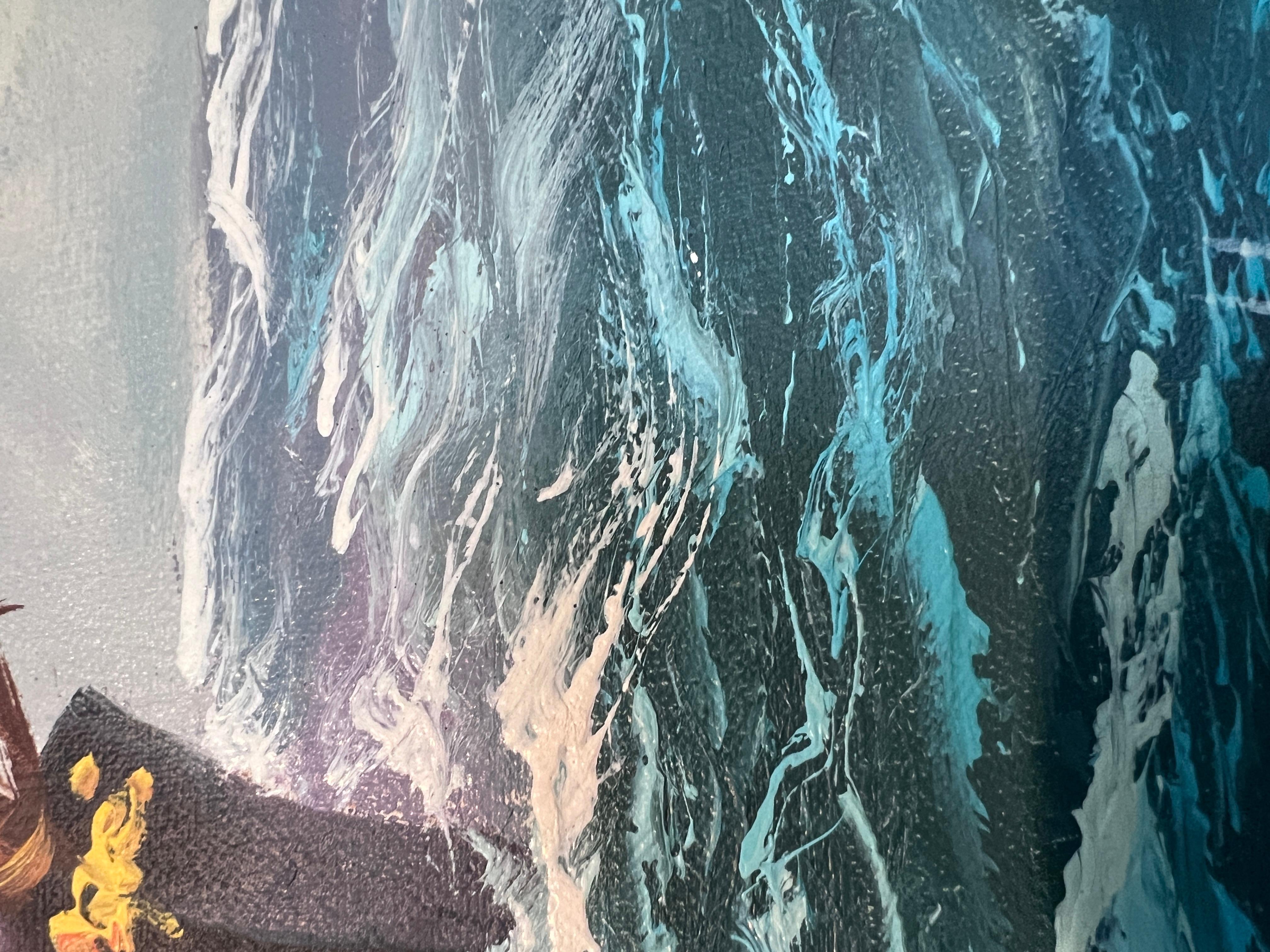 Majestic Tall Ship Original Oil Painting on canvas – Signed Hoffman – Framed im Angebot 9