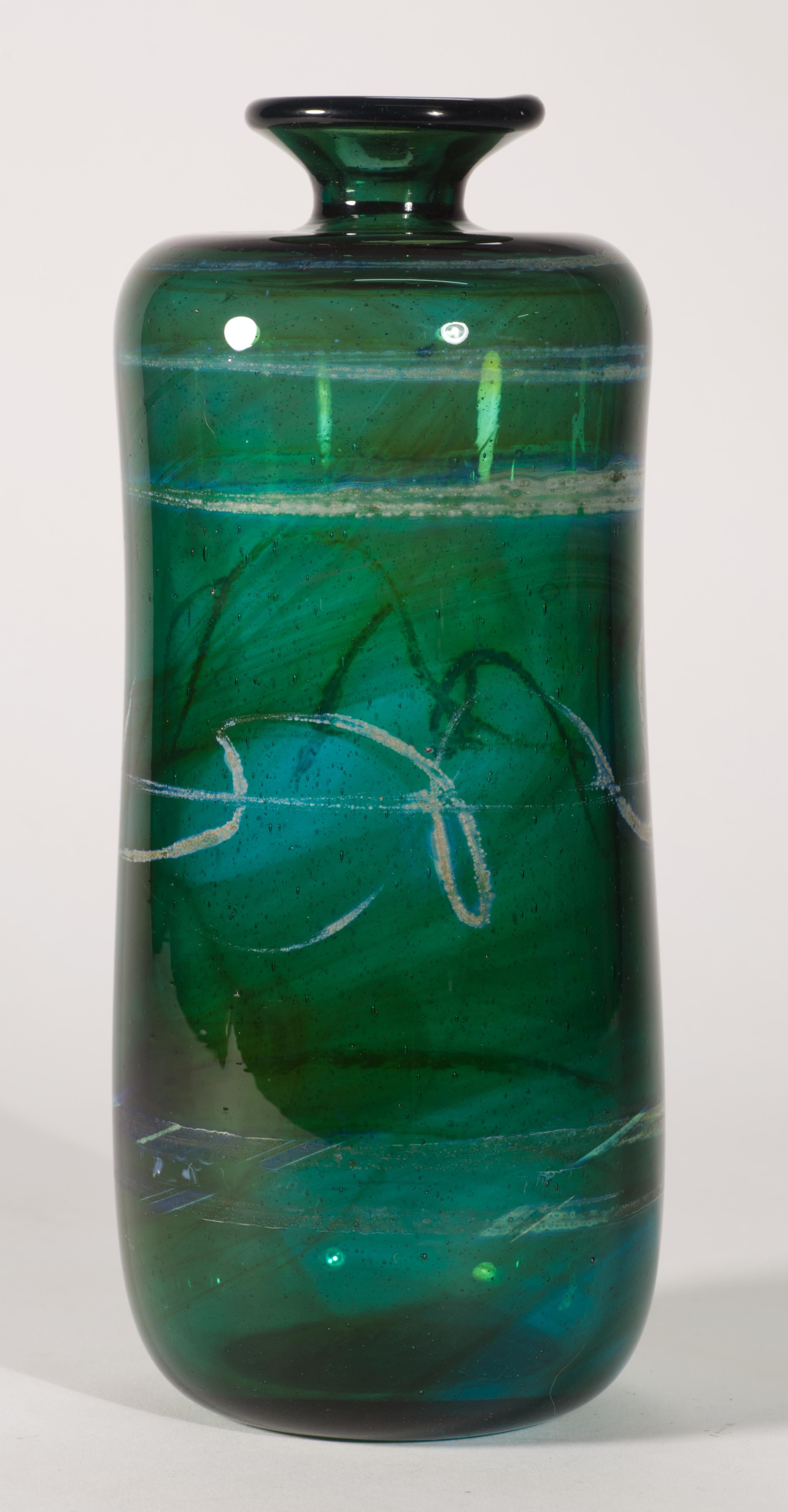 Postmoderno Vaso Hoffman Green, vetro da studio americano, 1973 in vendita
