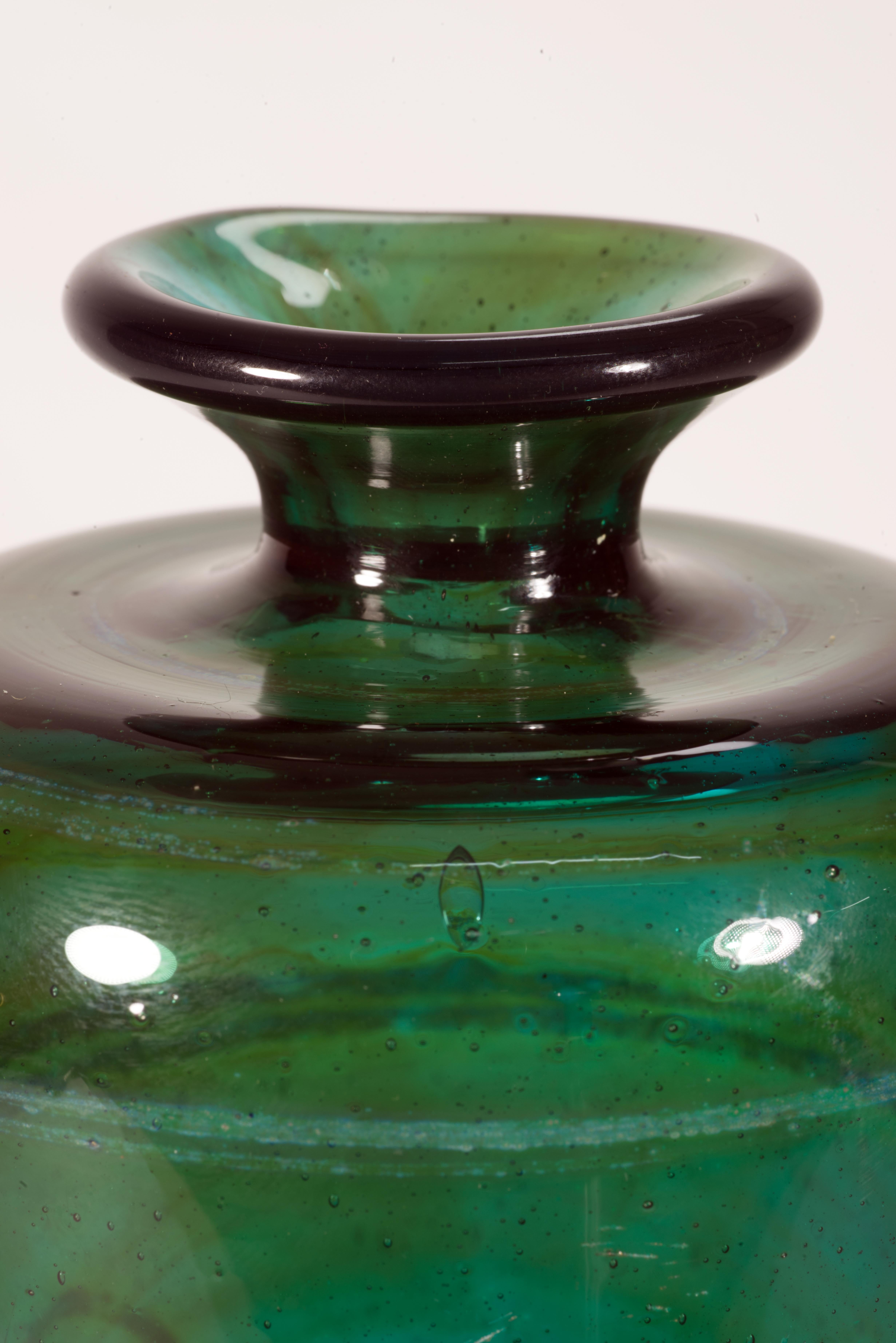 Vaso Hoffman Green, vetro da studio americano, 1973 in vendita 2