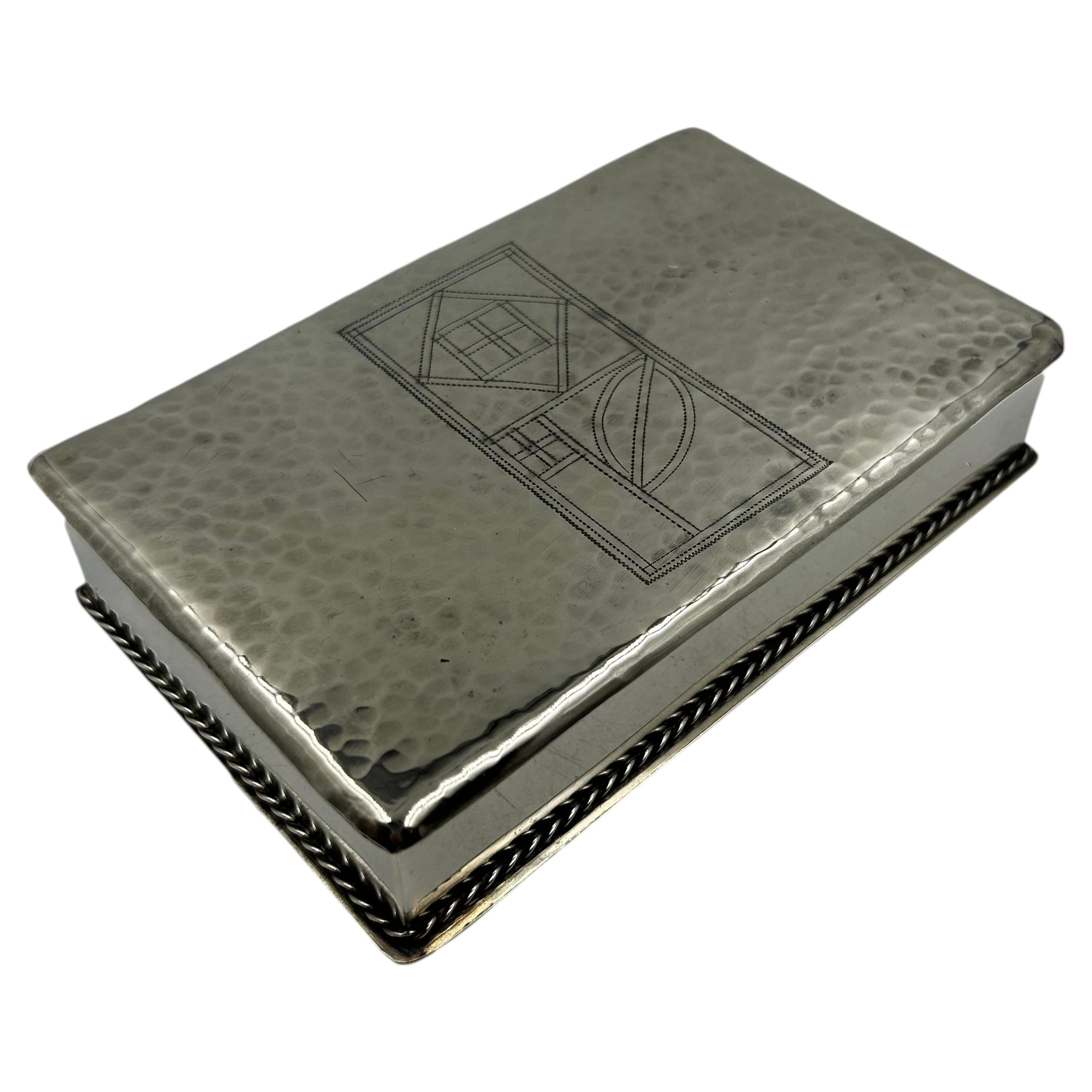 Hoffman Silver Art Deco Decorative Box, Early 20th Century For Sale