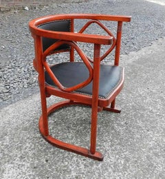 Hoffmann Josef:: Fauteuil en hêtre courbé:: vers 1900