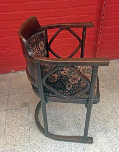 Fauteuil en hêtre courbé Hoffmann Josef, datant d'environ 1900
