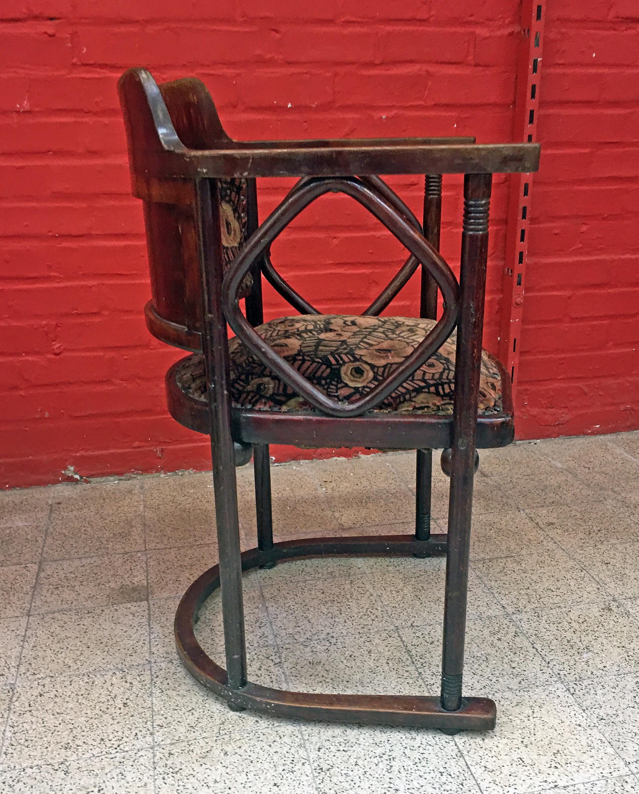 Hêtre Fauteuil en hêtre courbé Hoffmann Josef, datant d'environ 1900 en vente