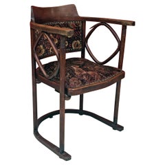 Hoffmann Josef, Curved Beech Armchair, circa 1900