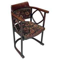 Hoffmann Josef, Curved Beech Armchair, circa 1900