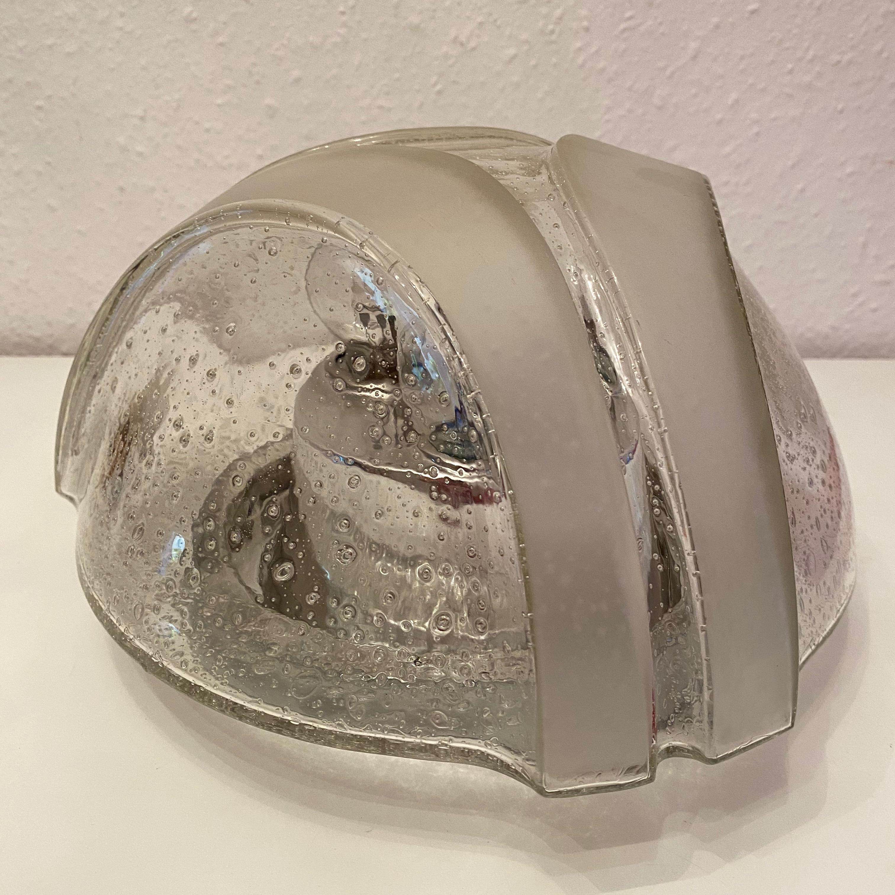 Hoffmeister Leuchten - Montage encastrée en verre à bulles futuriste, 1970 Bon état - En vente à Nuernberg, DE