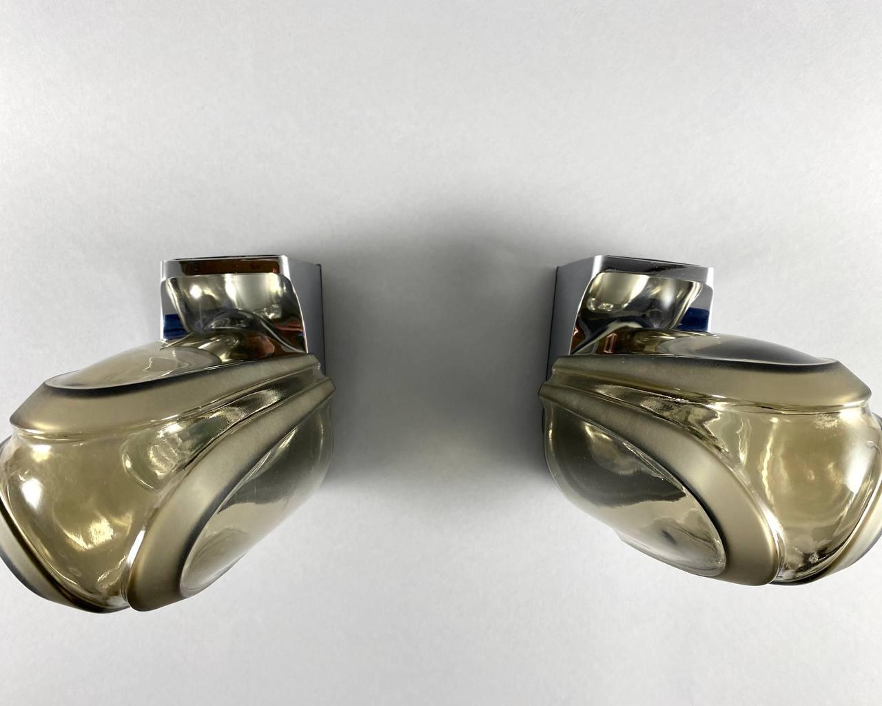 Hoffmeister-Leuchten Paired Wall Sconces, Germany, Designer Wall Lamps, Vintage  For Sale 2