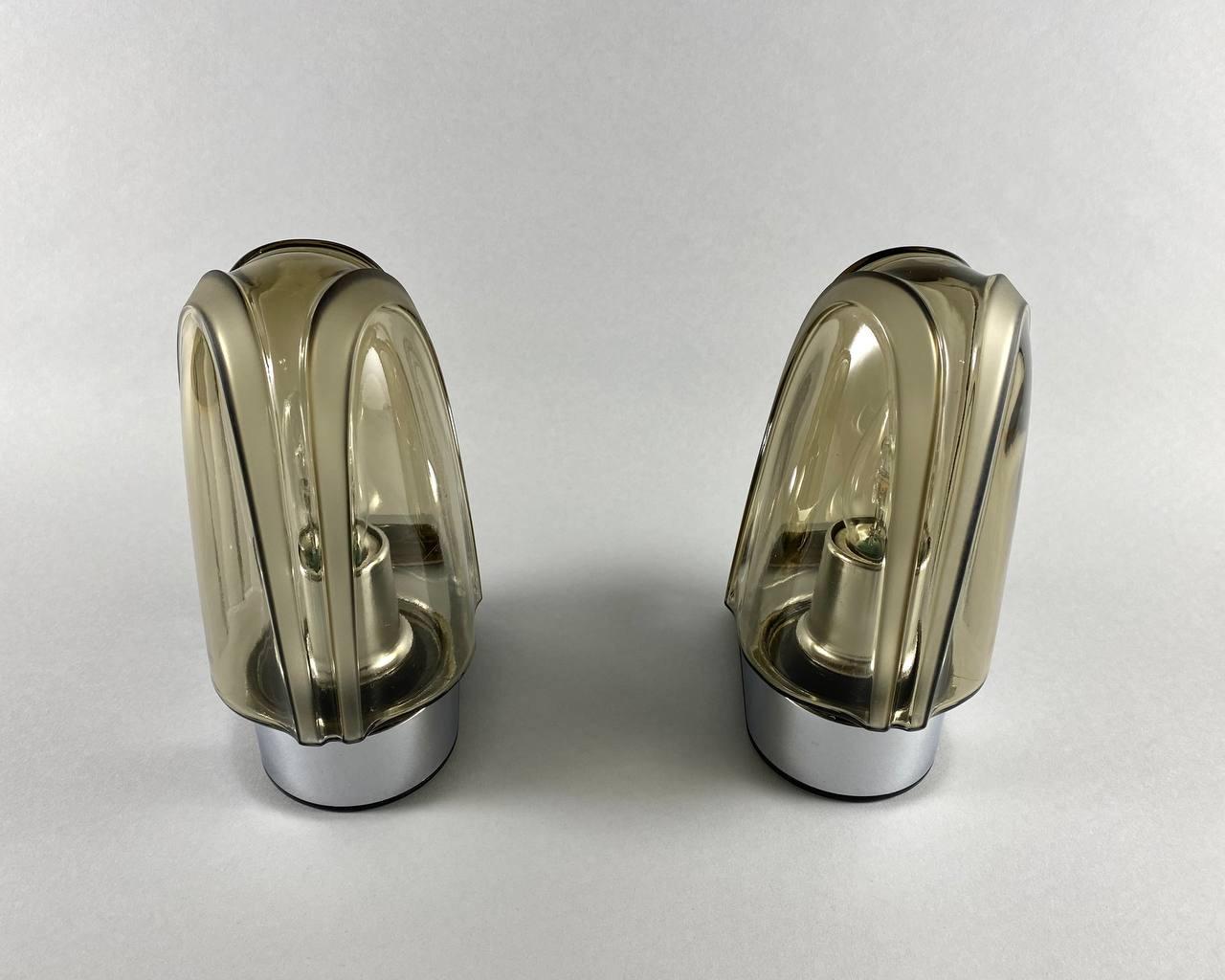 Hoffmeister-Leuchten Paired Wall Sconces, Germany, Designer Wall Lamps, Vintage  For Sale 3