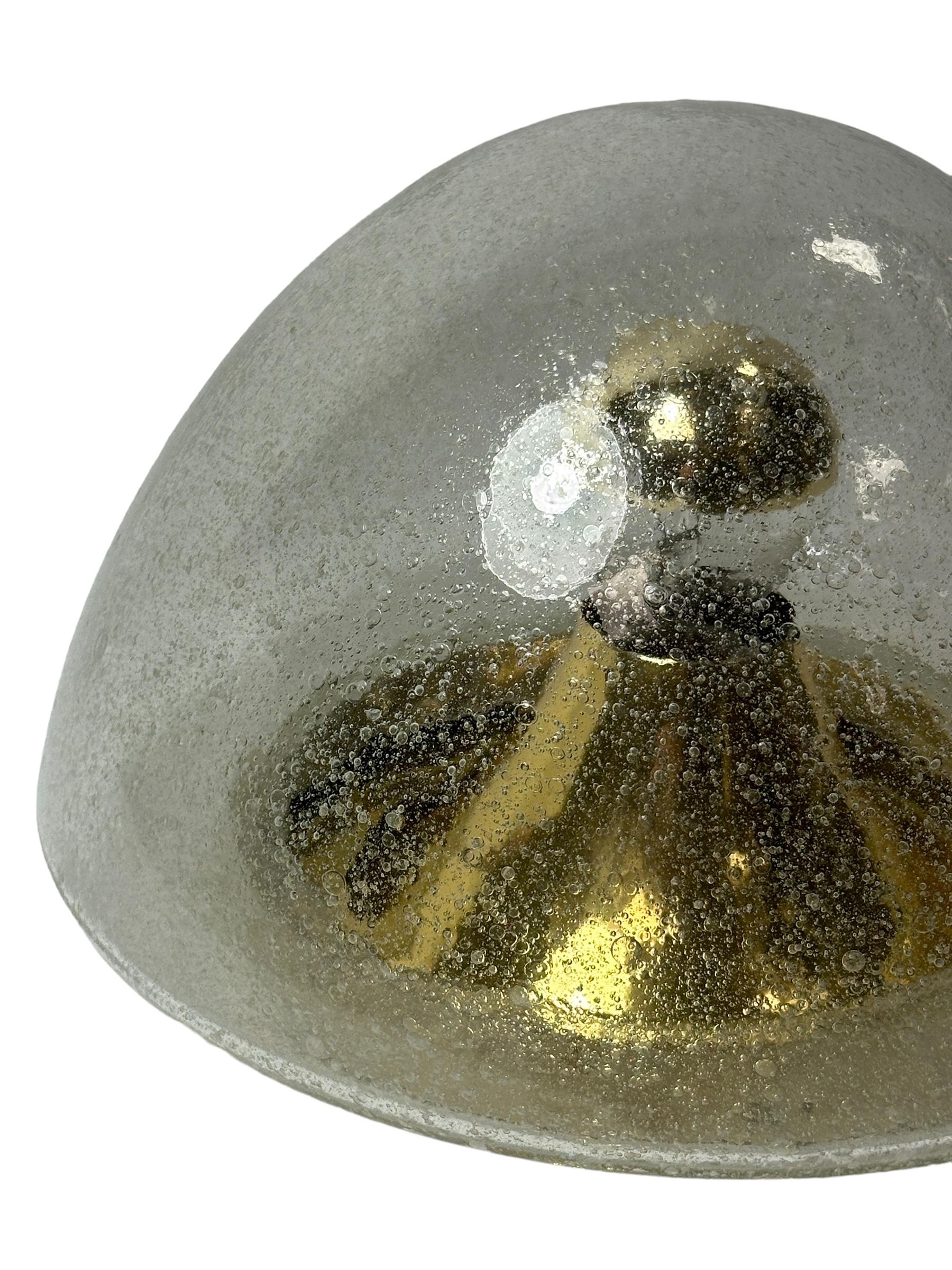 Fin du 20e siècle Hoffmeister Leuchten encastré en laiton et verre « Double-Head » vintage des années 1970 en vente