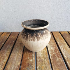 Hofu Raku Ceramic Vase, Obvara, Handmade Pottery Home Decor Gift