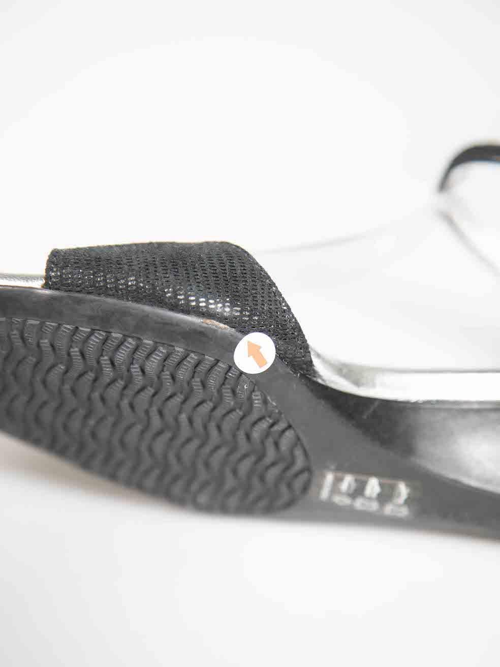 HOGAN Sandali in pelle scamosciata nera con cinturino in lucertola taglia IT 37 in vendita 2